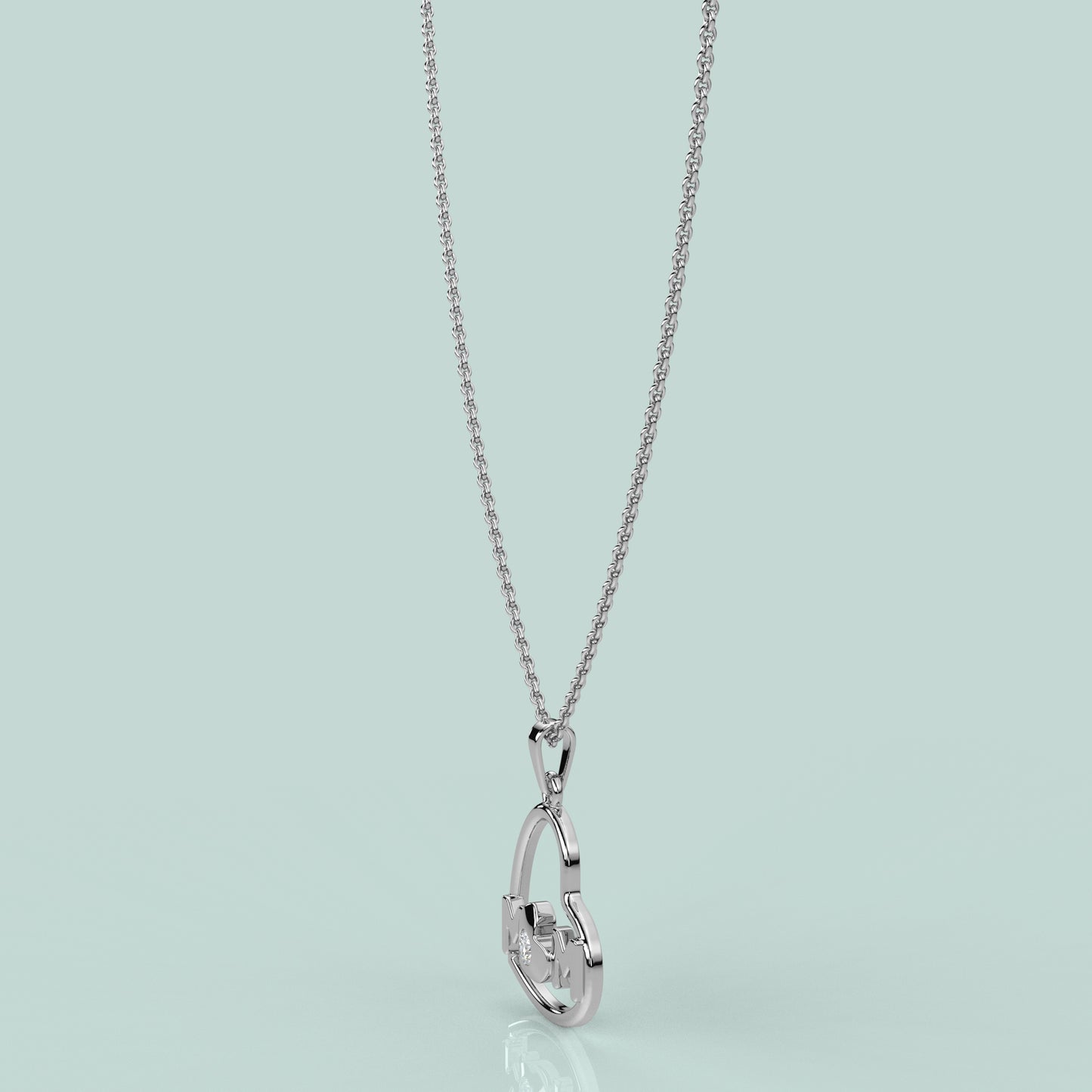 Heart (MOM) Moissanite Diamond 925 Silver Necklace
