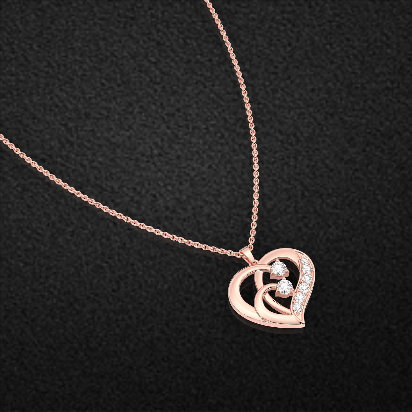 Heart Moissanite Diamond 925 Silver Pendant