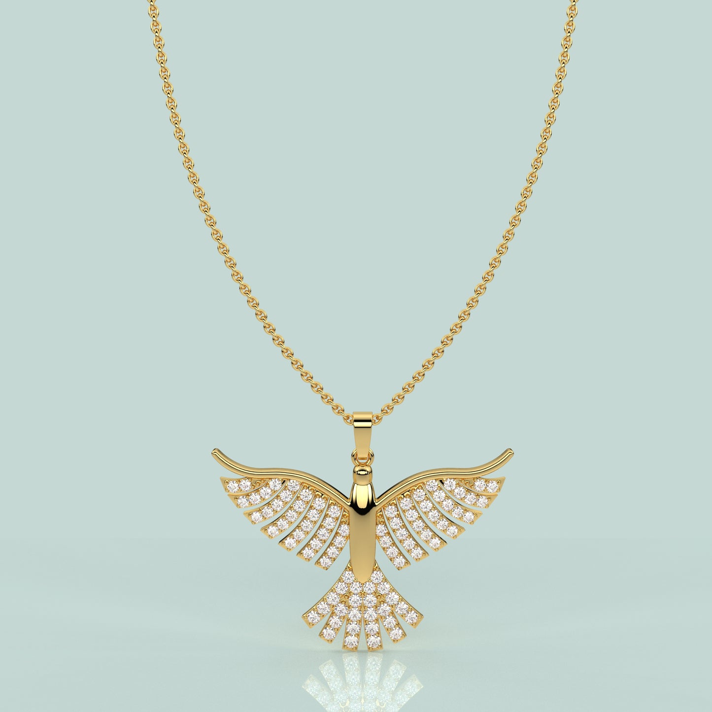 Bird Moissanite Diamond 925 Sterling Silver Necklace