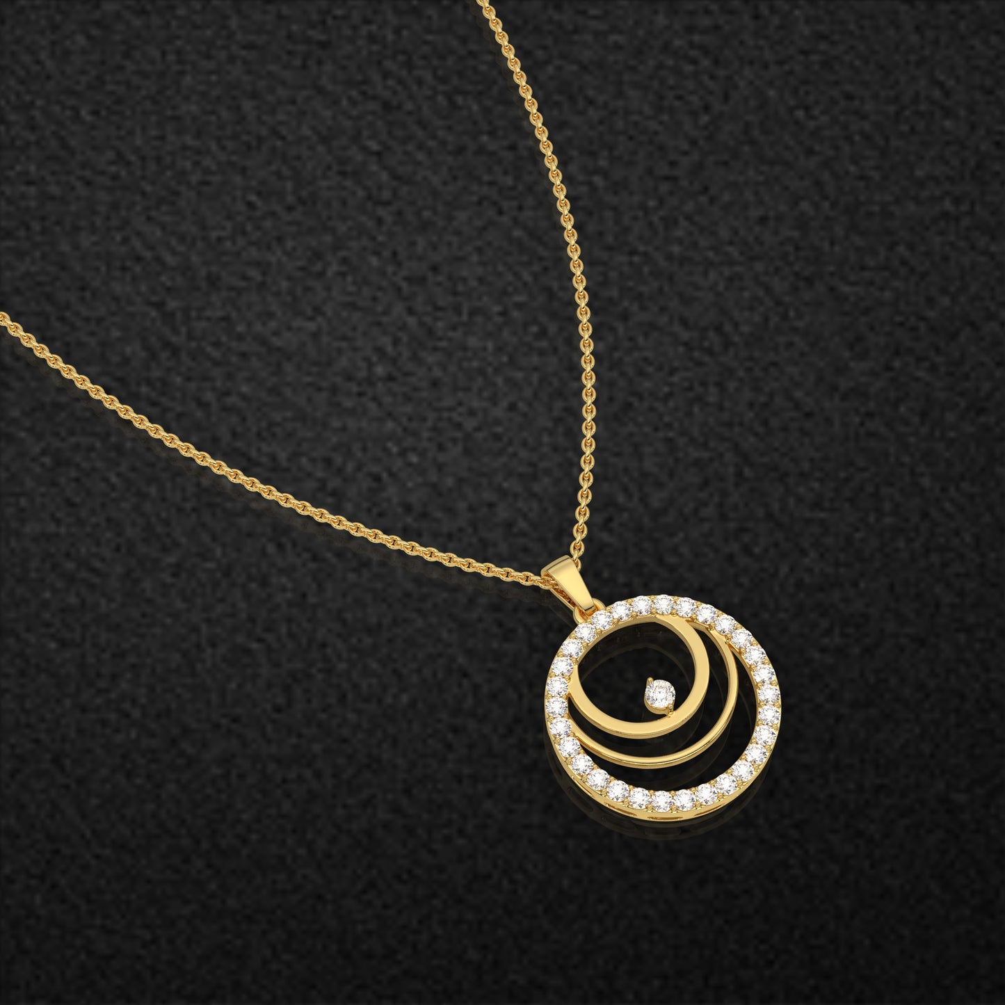 Circlet Moissanite Diamond 925 Silver Necklace
