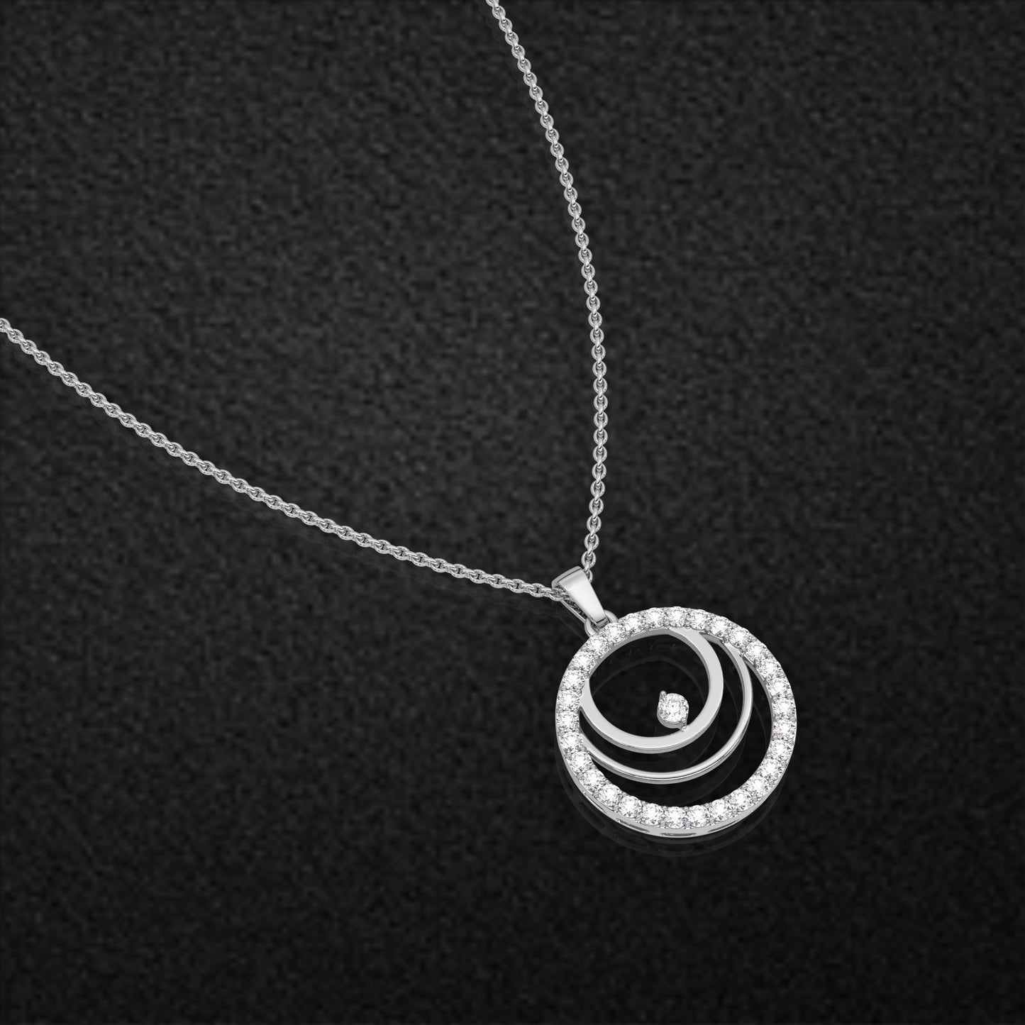 Circlet Moissanite Diamond 925 Silver Necklace