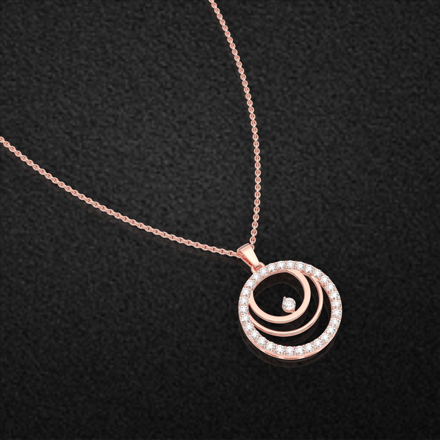 Circlet Moissanite Diamond 925 Silver Necklace