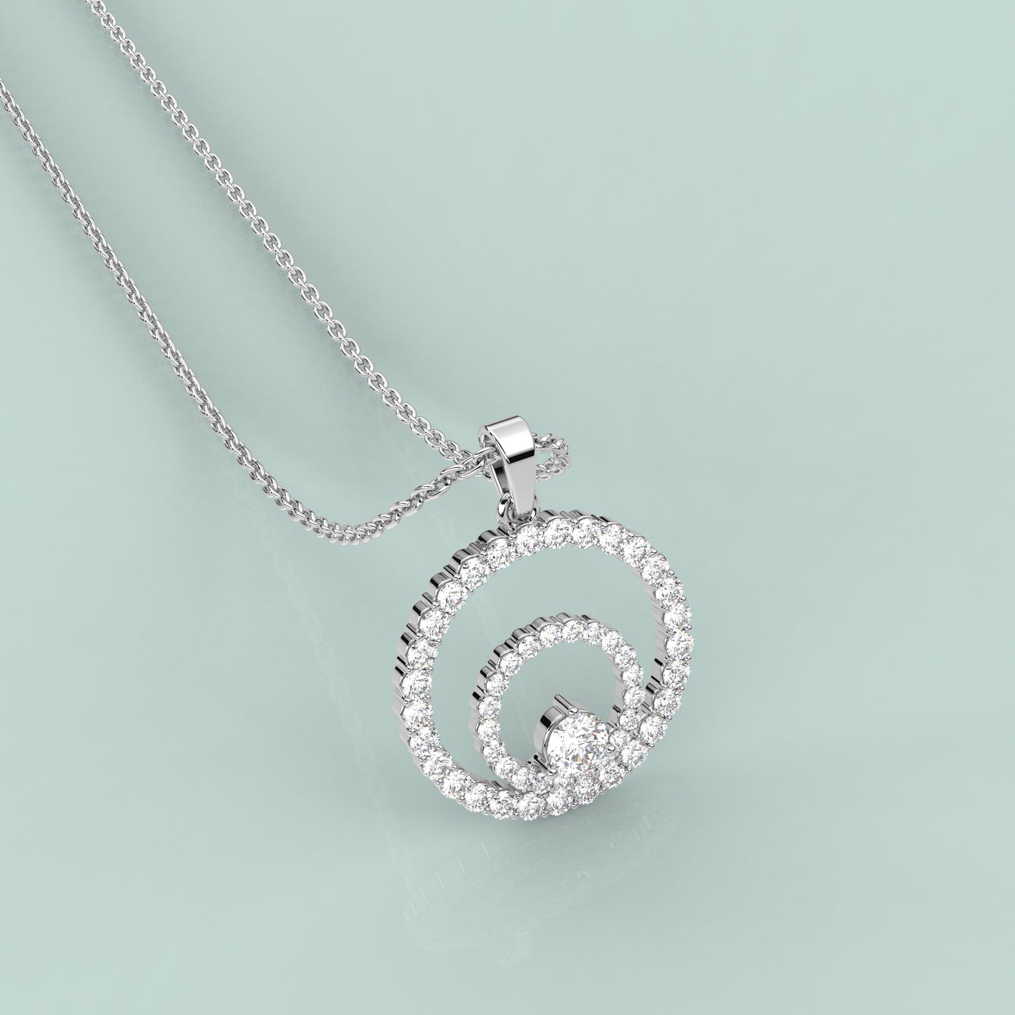 Stunning Moissanite Diamond 925 Silver Necklace