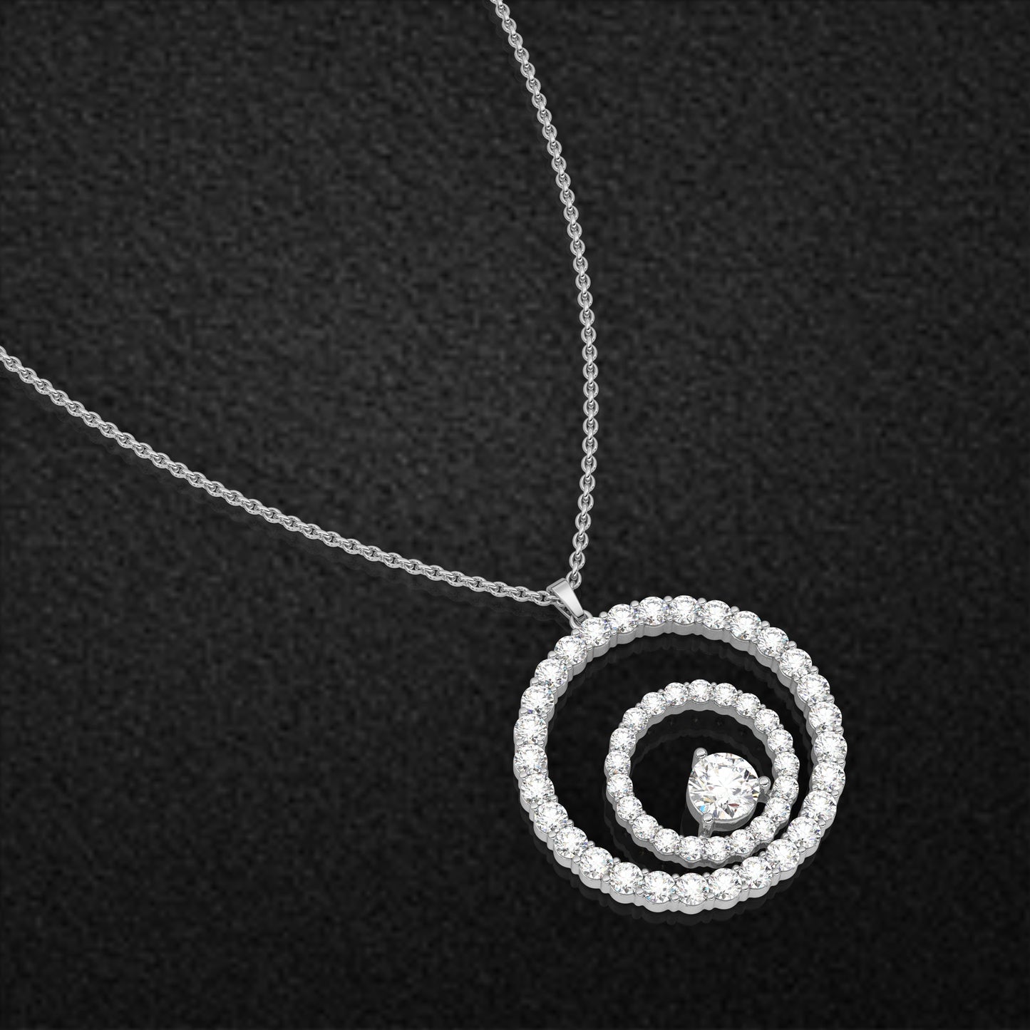Stunning Moissanite Diamond 925 Silver Necklace