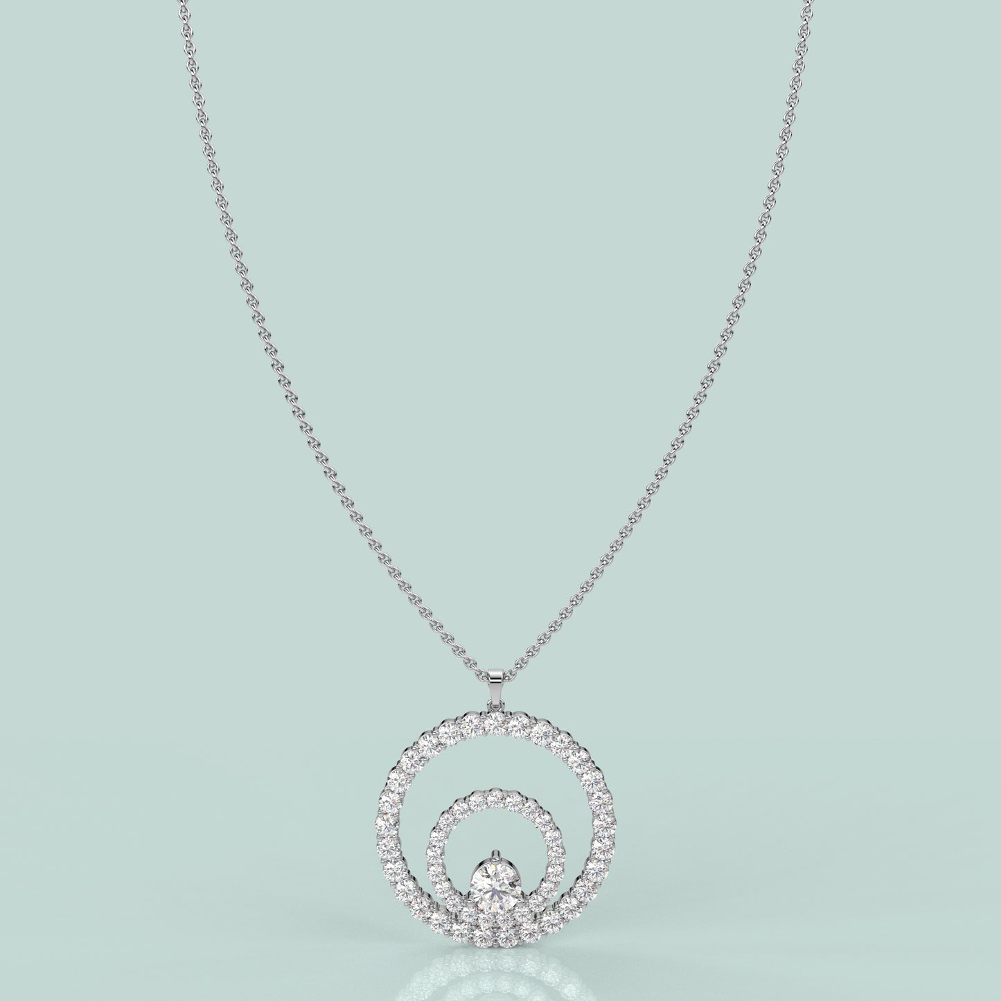Stunning Moissanite Diamond 925 Silver Necklace