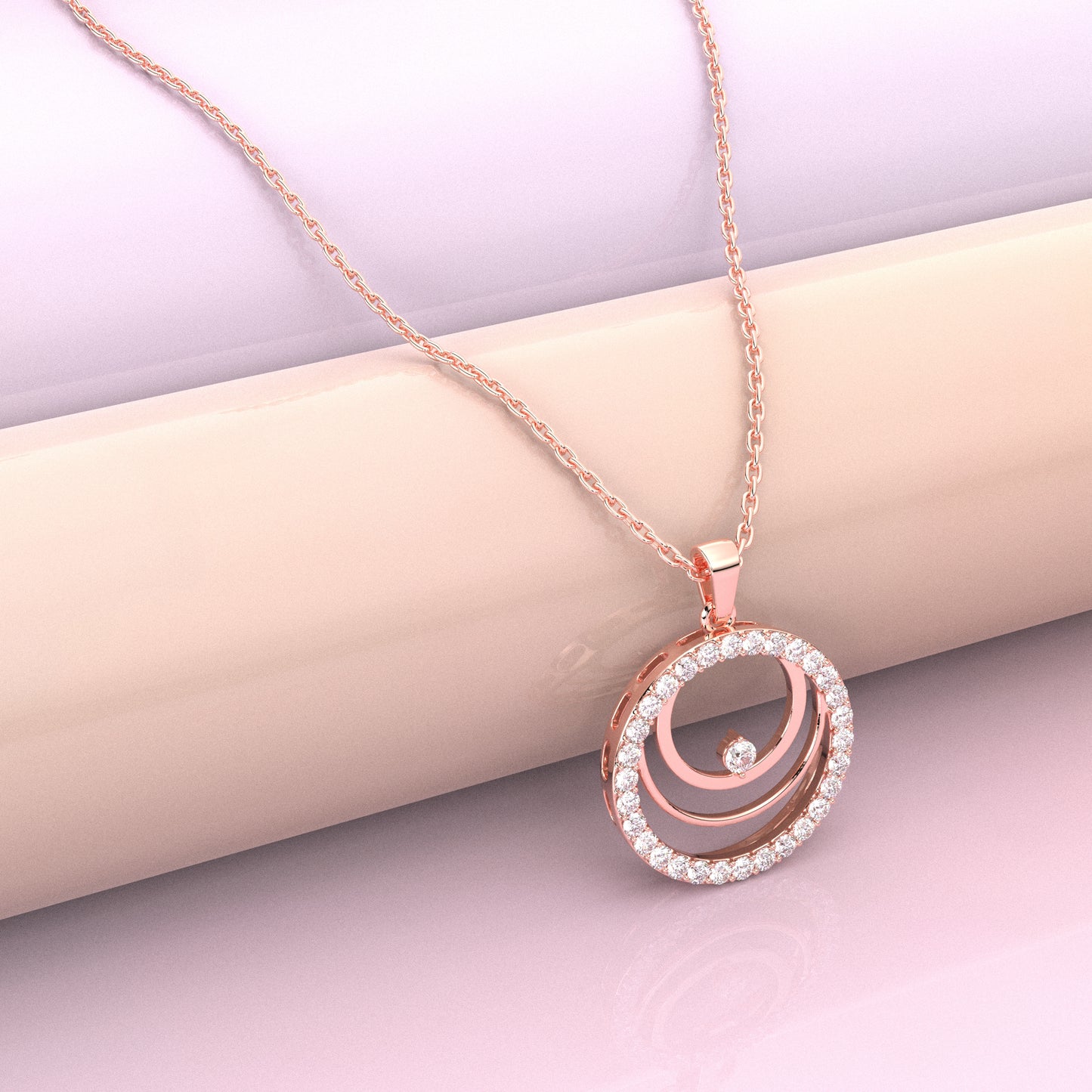 Circlet Moissanite Diamond 925 Silver Necklace