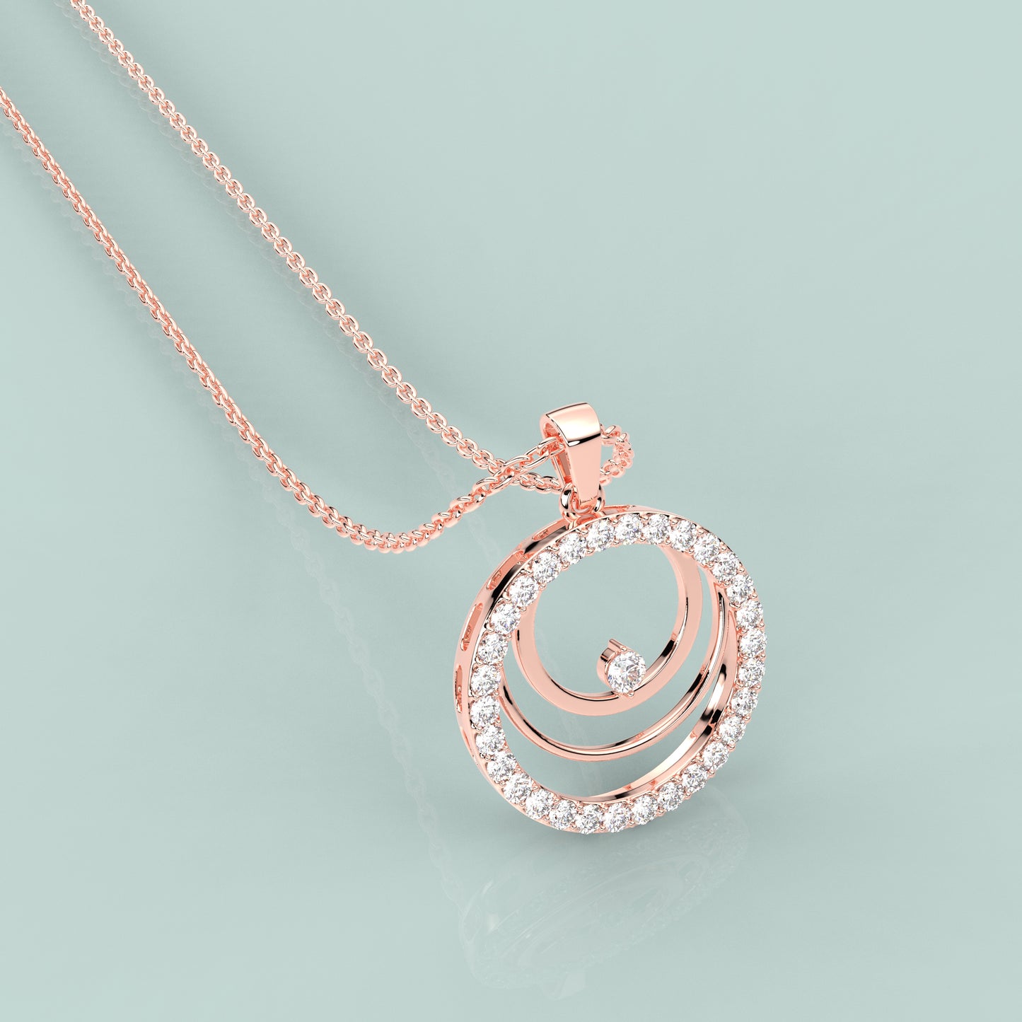 Circlet Moissanite Diamond 925 Silver Necklace