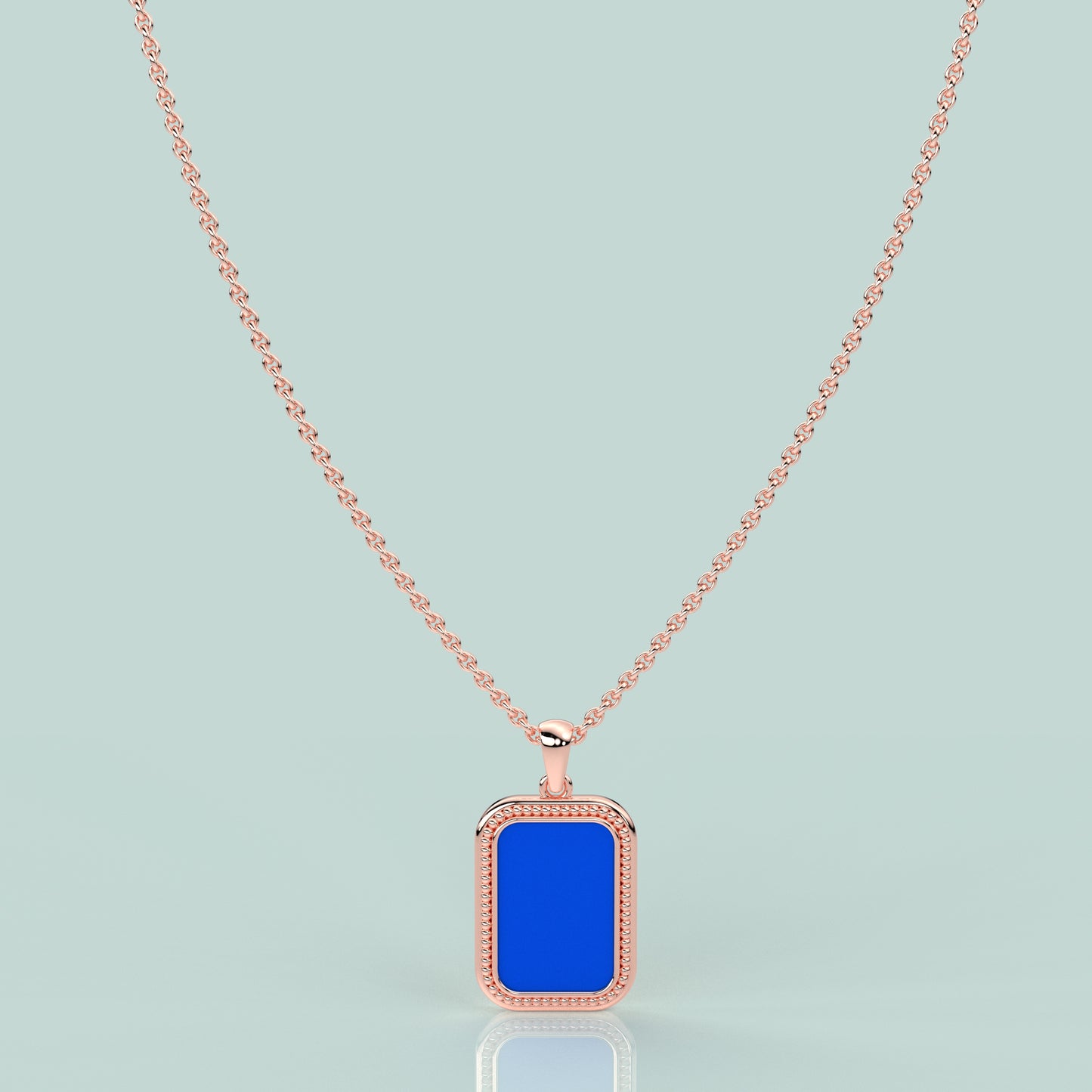 Emerald Shape 925 Silver Necklace