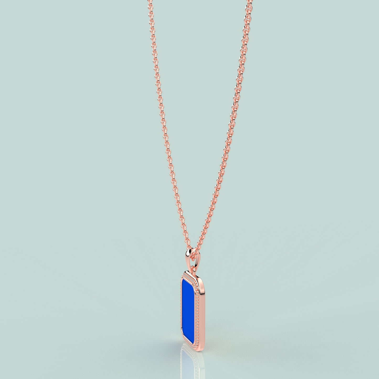 Emerald Shape 925 Silver Necklace