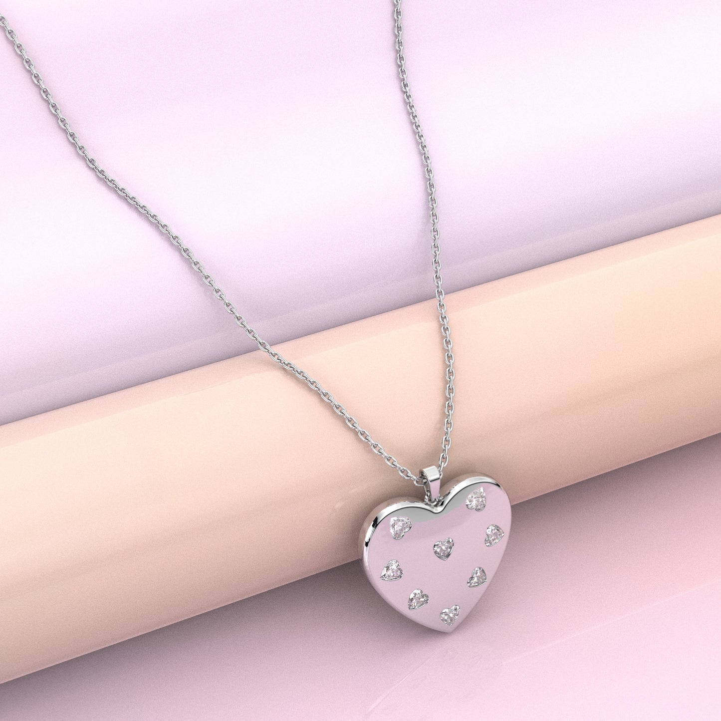 Heart Moissanite Diamond 925 Sterling Silver Pendant