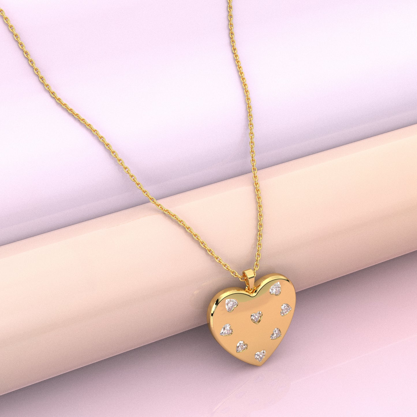 Heart Moissanite Diamond 925 Sterling Silver Pendant