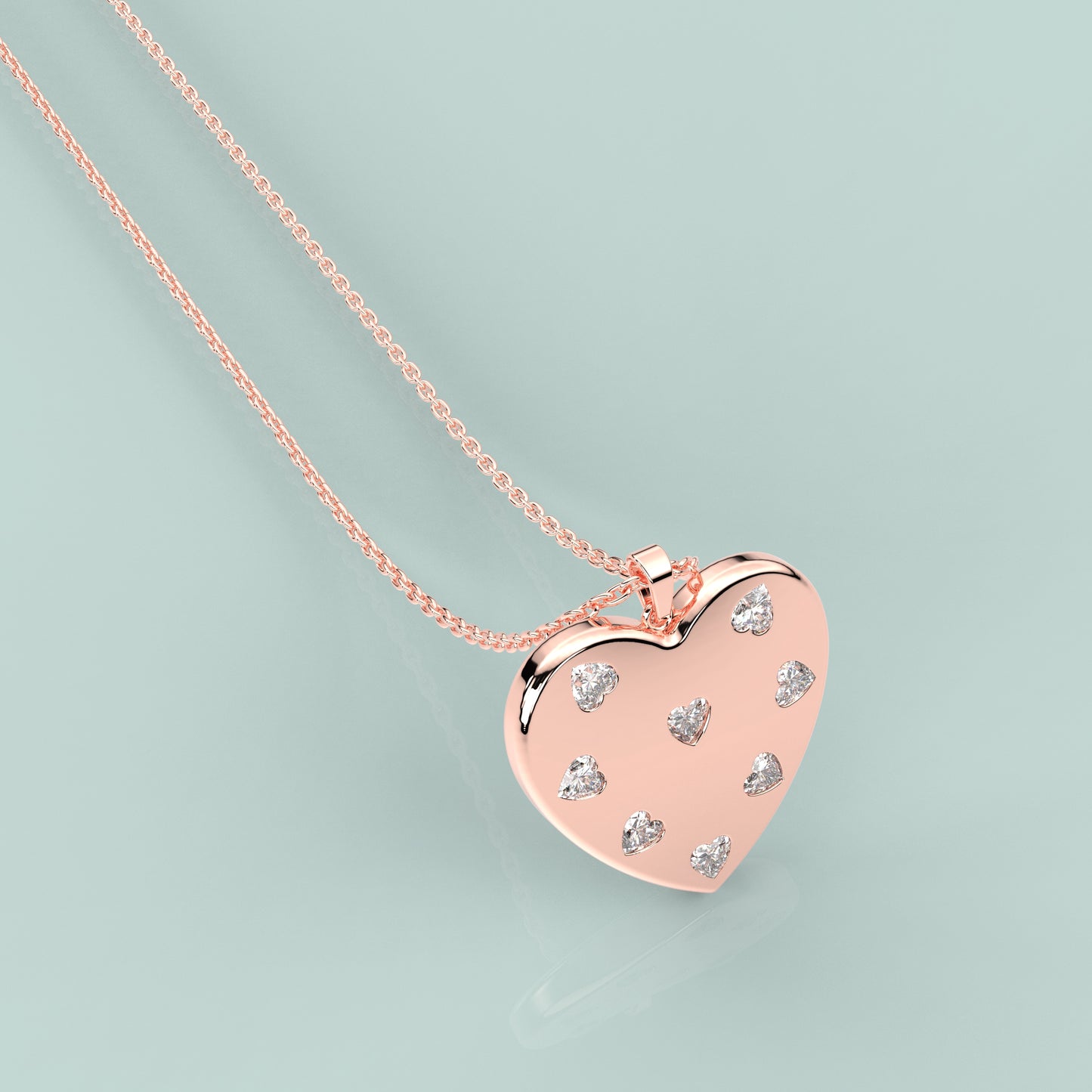 Heart Moissanite Diamond 925 Sterling Silver Pendant