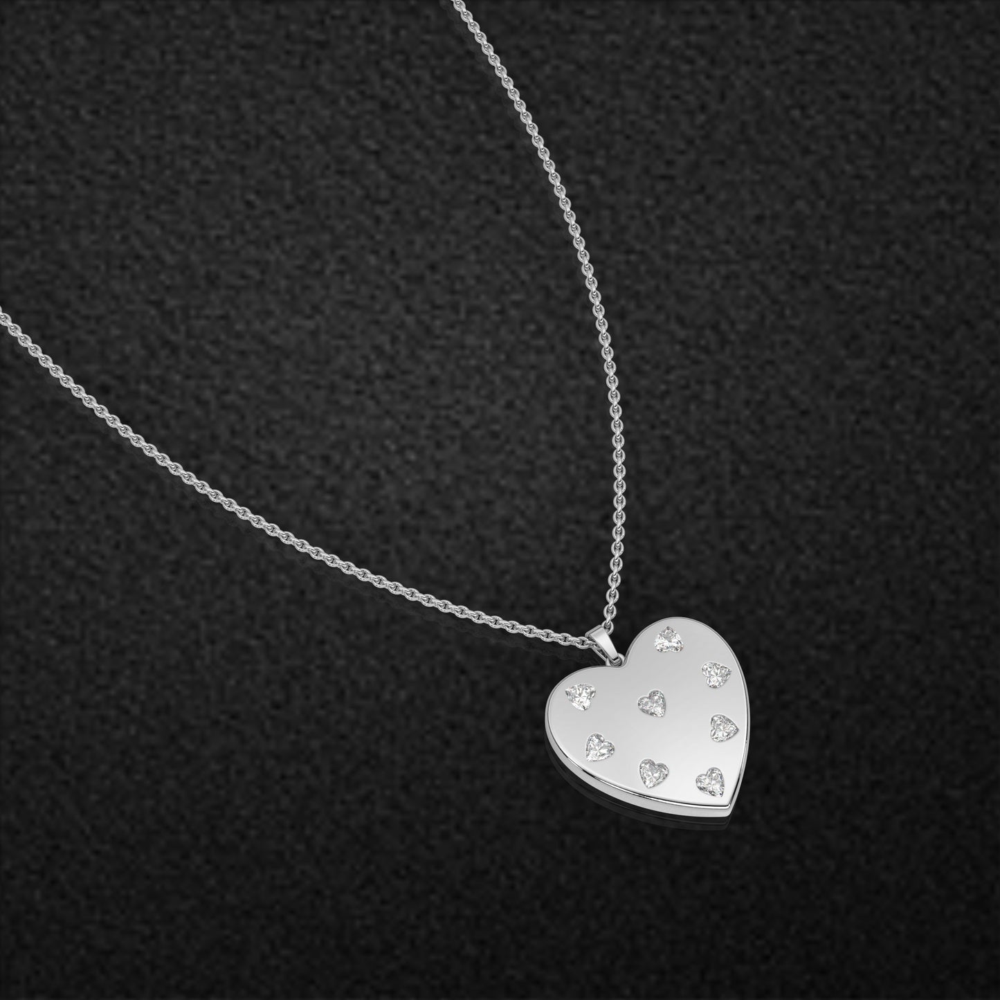 Heart Moissanite Diamond 925 Sterling Silver Pendant