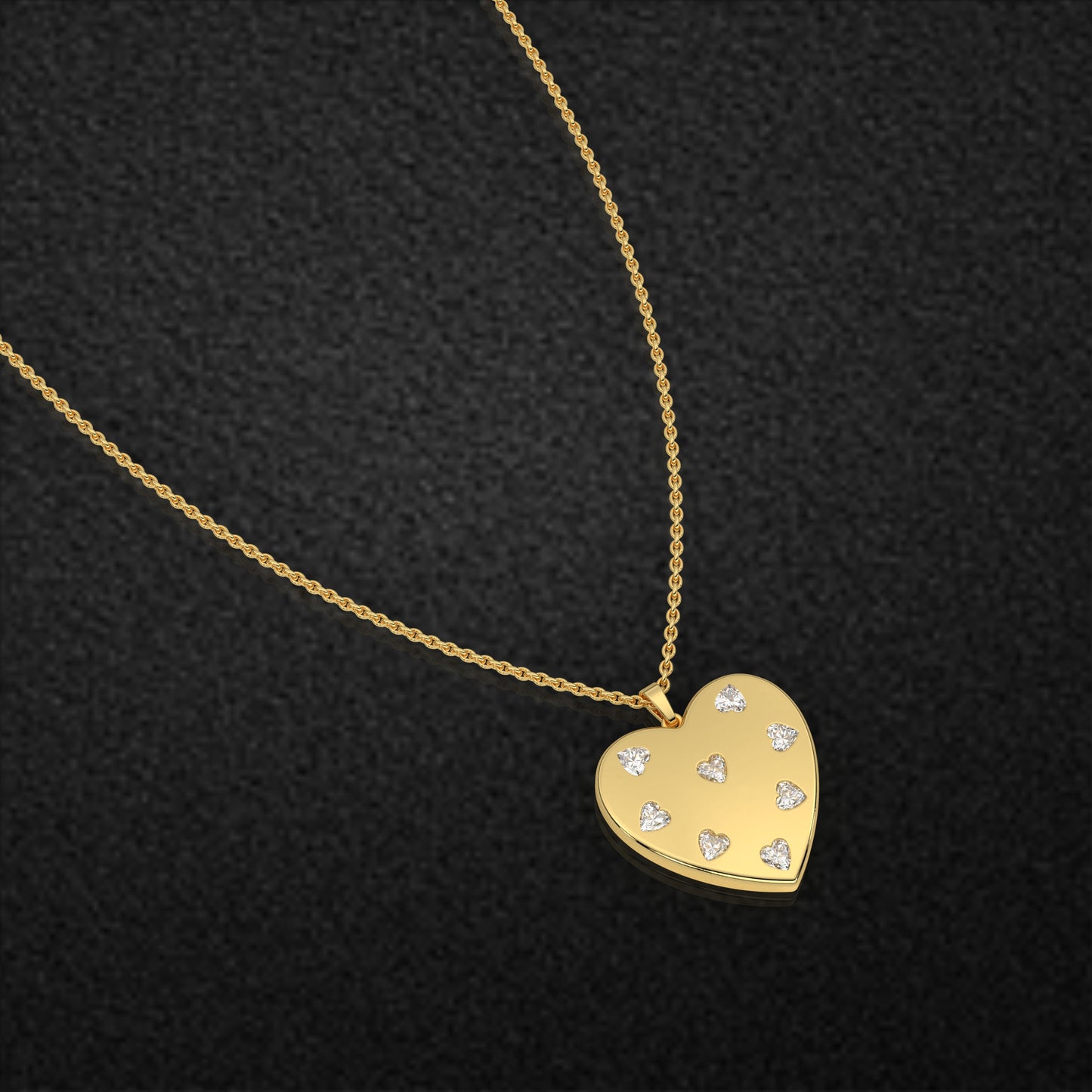 Heart Moissanite Diamond 925 Sterling Silver Pendant