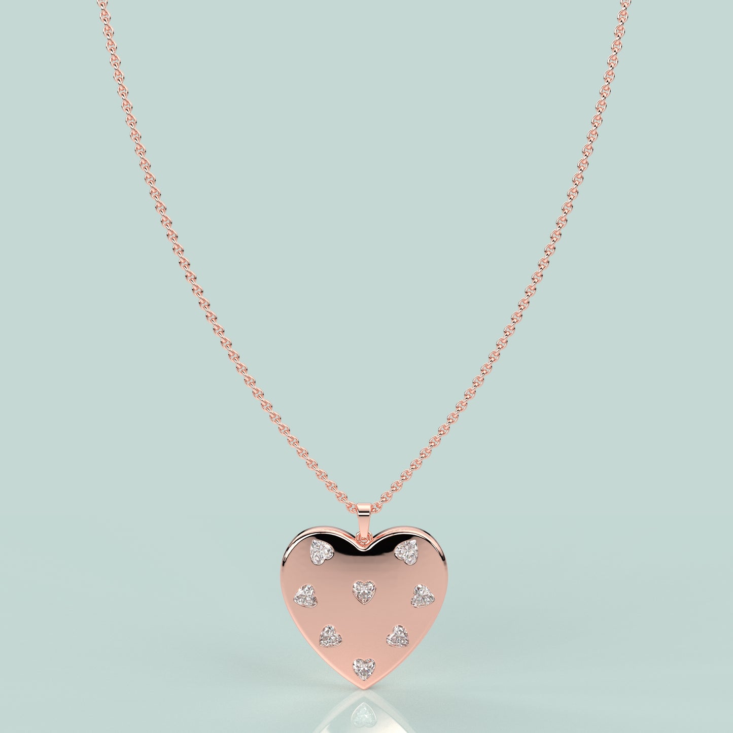 Heart Moissanite Diamond 925 Sterling Silver Pendant