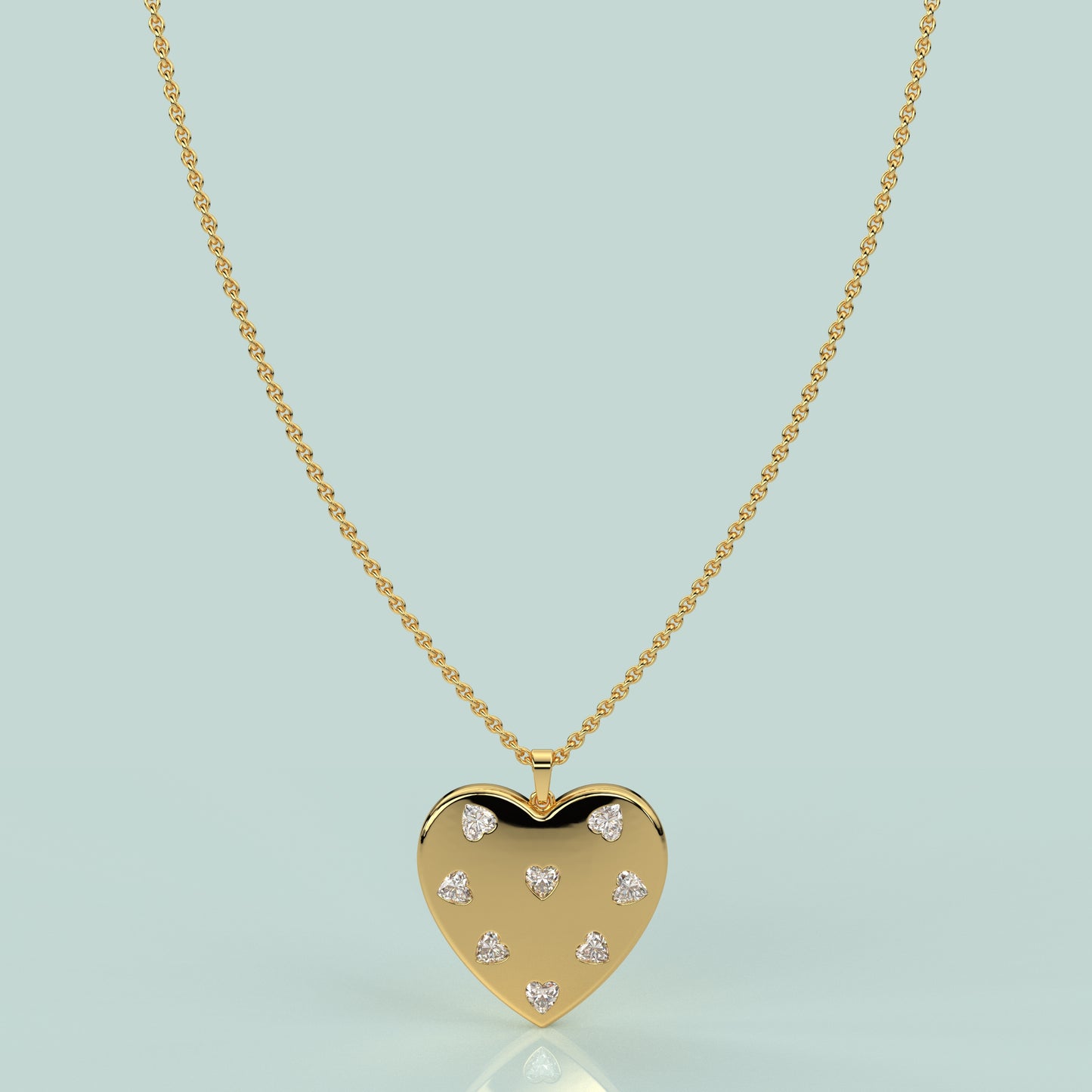 Heart Moissanite Diamond 925 Sterling Silver Pendant