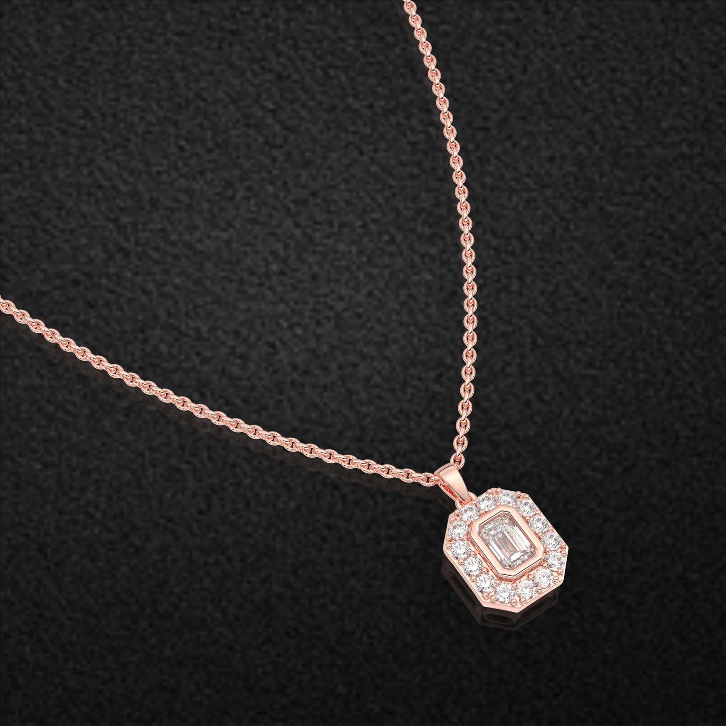 Baguette Moissanite Diamond 925 Sterling Silver Pendant