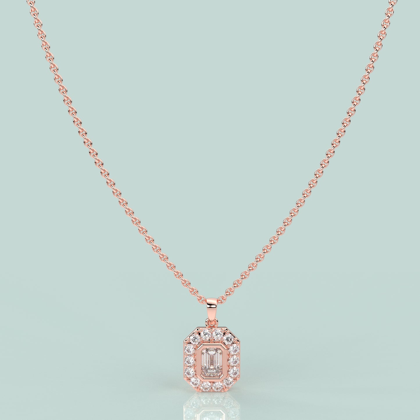 Baguette Moissanite Diamond 925 Sterling Silver Pendant