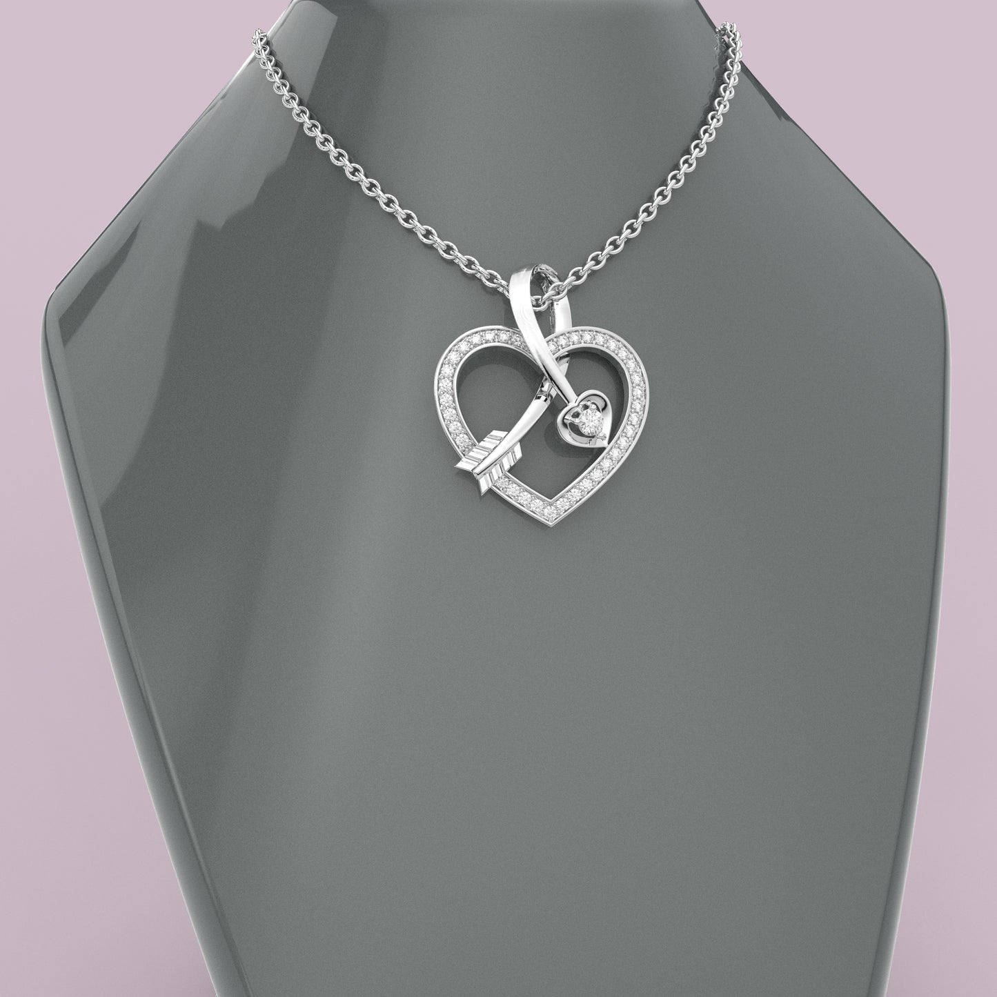 Rikelus Moissanite Diamond 925 Silver Necklace Set