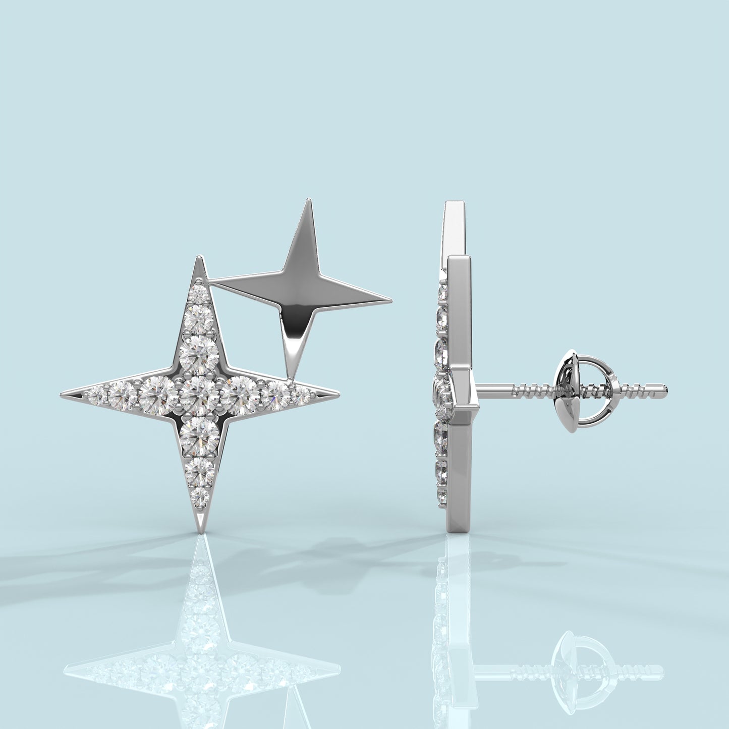 Celestial Moissanite Diamond 925 Silver Earring