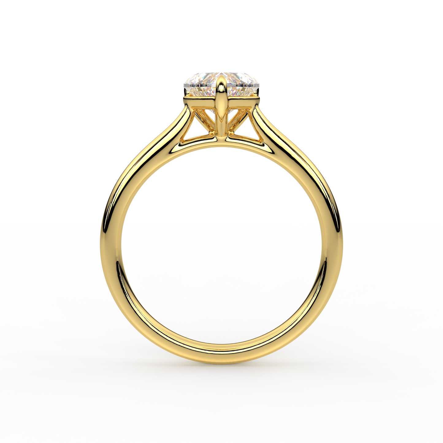 Heart Moissanite Diamond Sterling Silver Ring