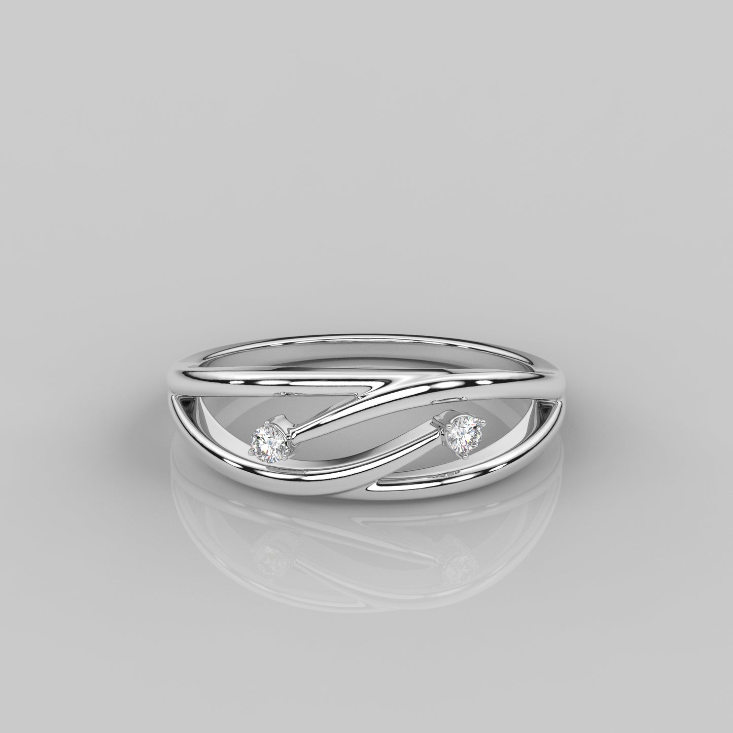 Crosslite Moissanite Diamond925 Silver Ring