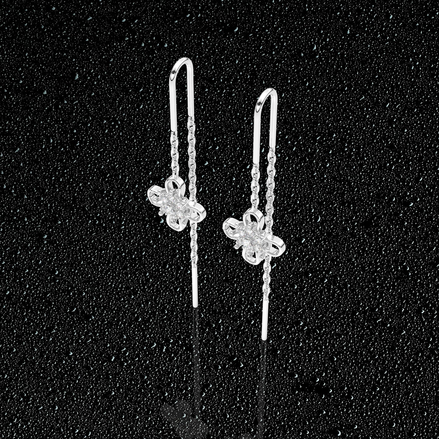 Flower Sui Dhaga 925 silver Earring