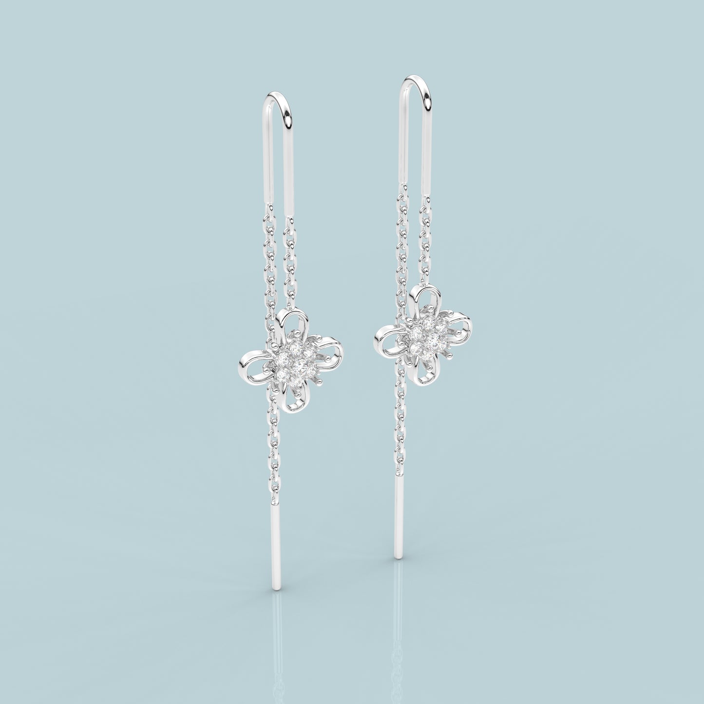 Flower Sui Dhaga 925 silver Earring