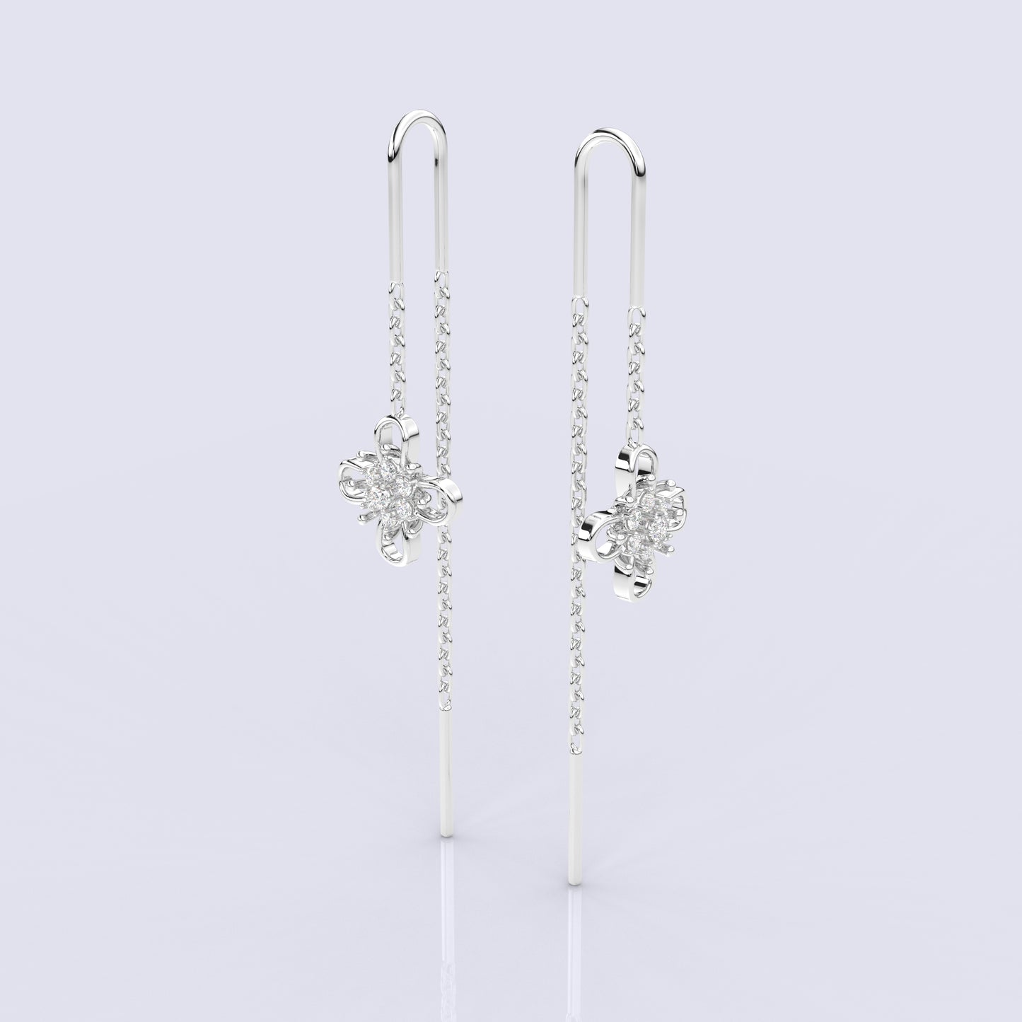 Flower Sui Dhaga 925 silver Earring