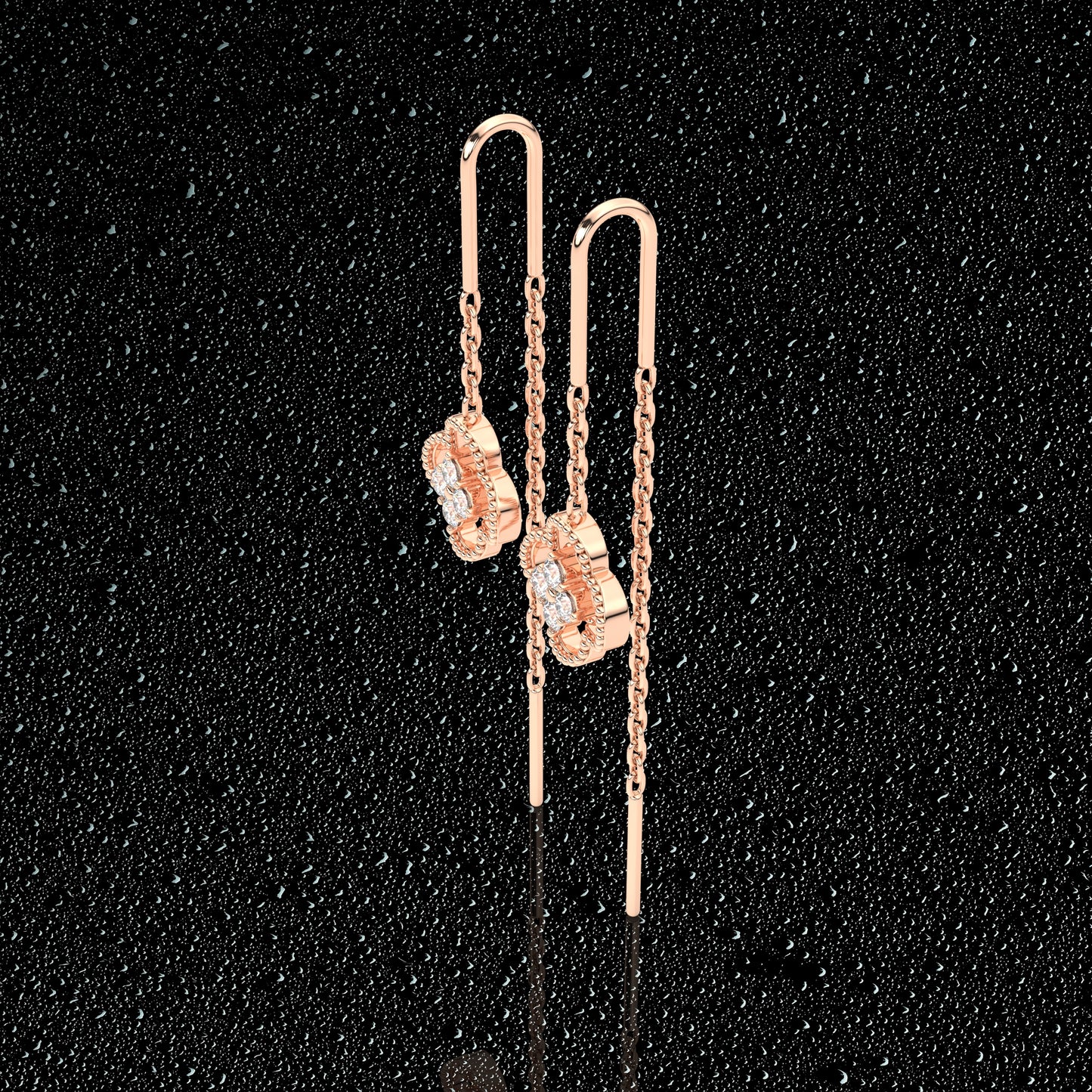 Rose gold Martha Sui Dhaga 925 silver Earring