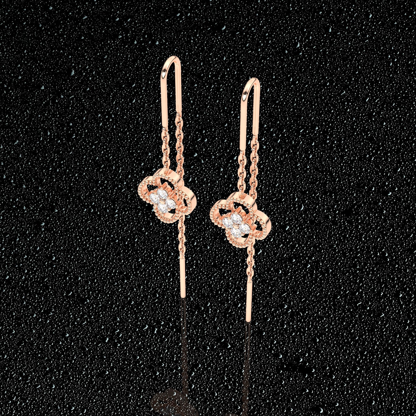 Rose gold Martha Sui Dhaga 925 silver Earring