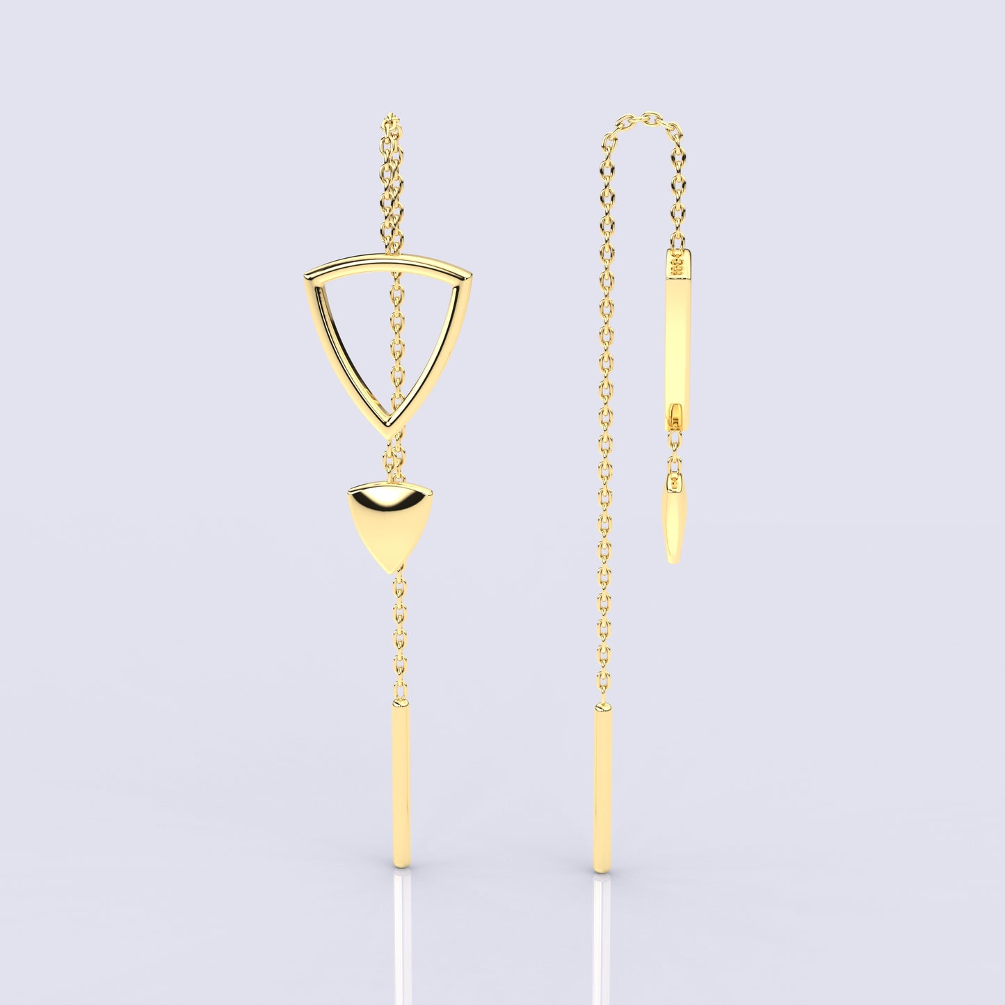 Swing Yellow Sui Dhaga 925 silver Earring