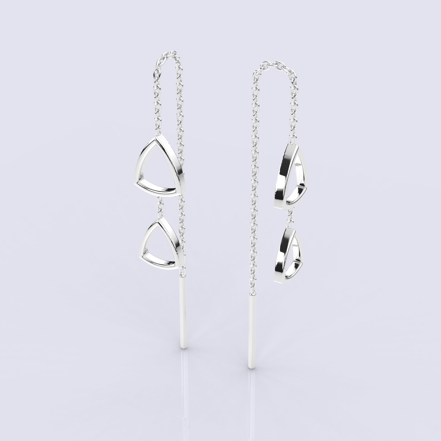 Geometric Sui Dhaga 925 silver Earring