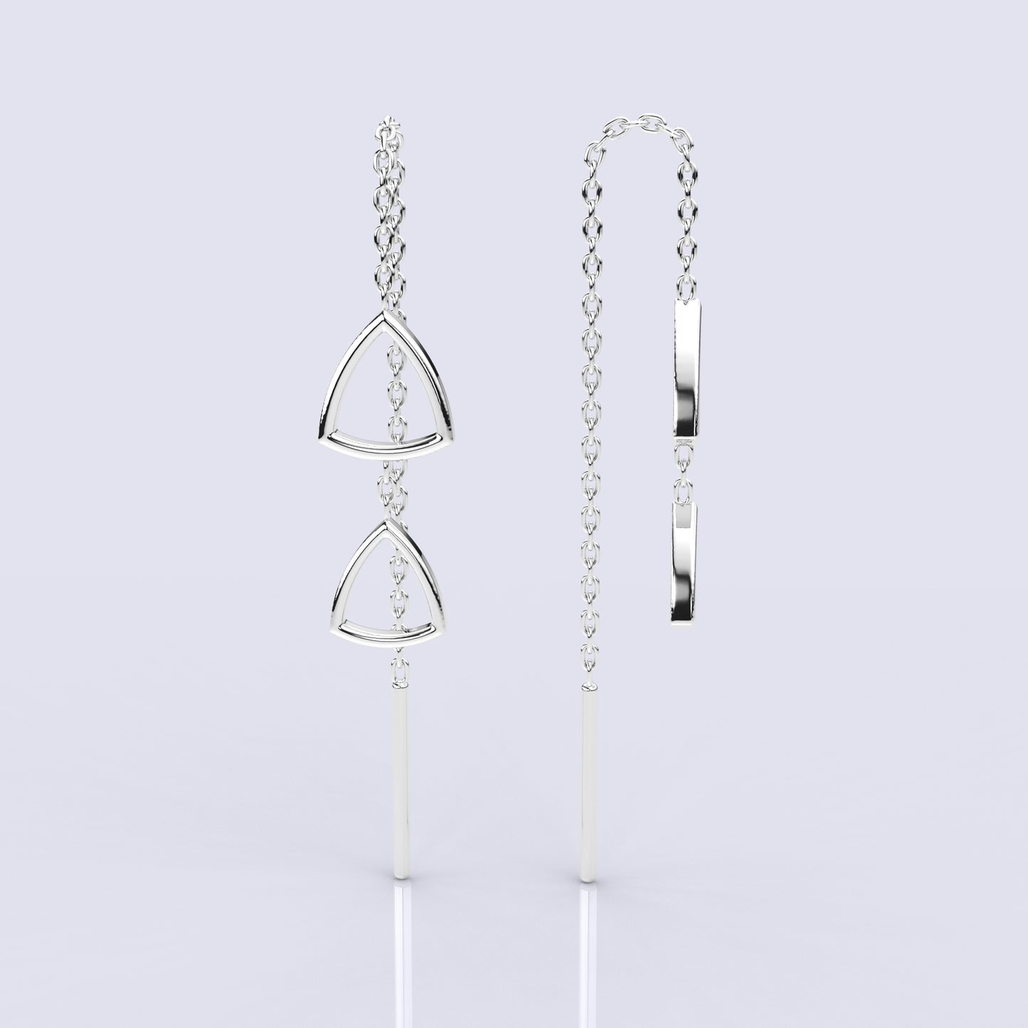 Geometric Sui Dhaga 925 silver Earring