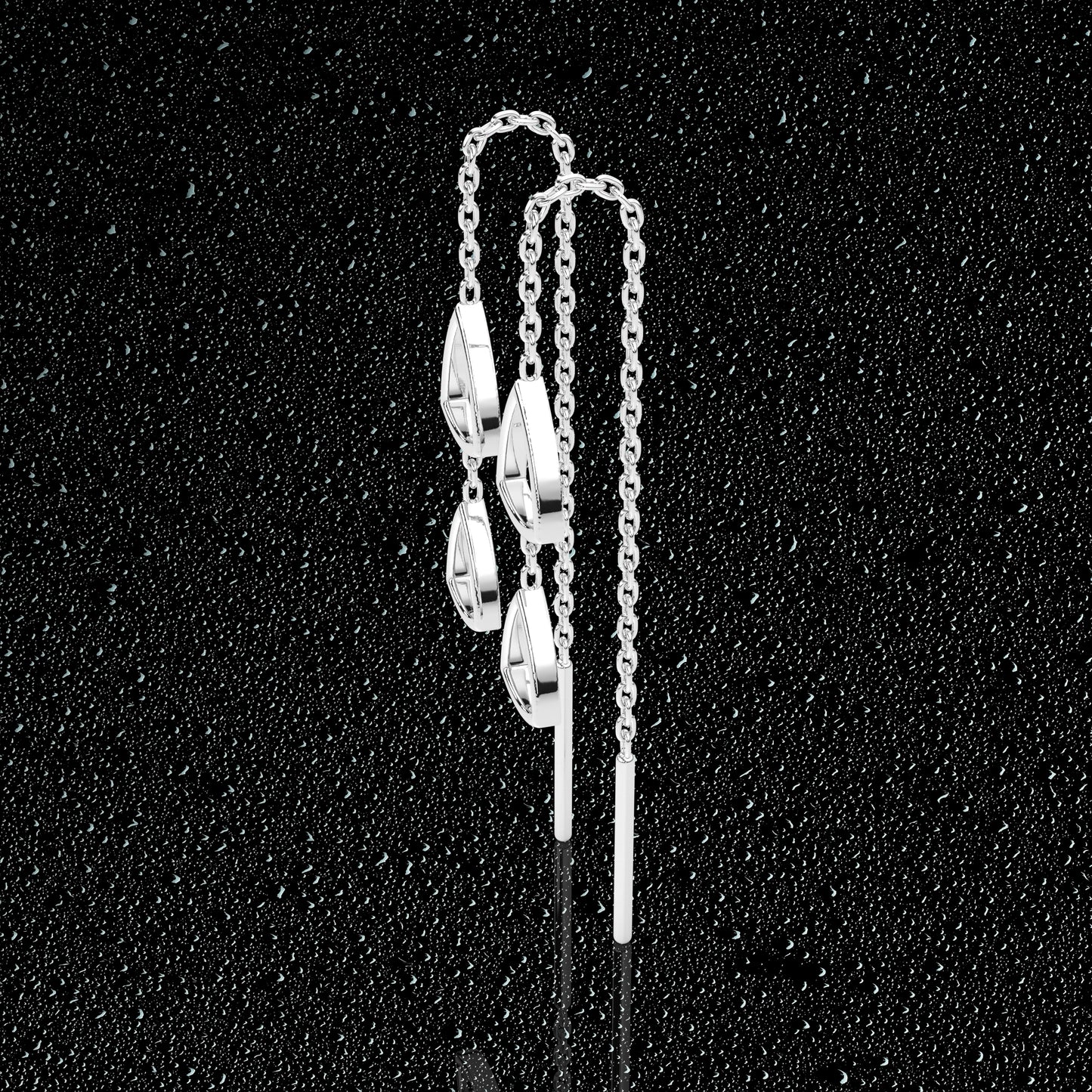 Geometric Sui Dhaga 925 silver Earring