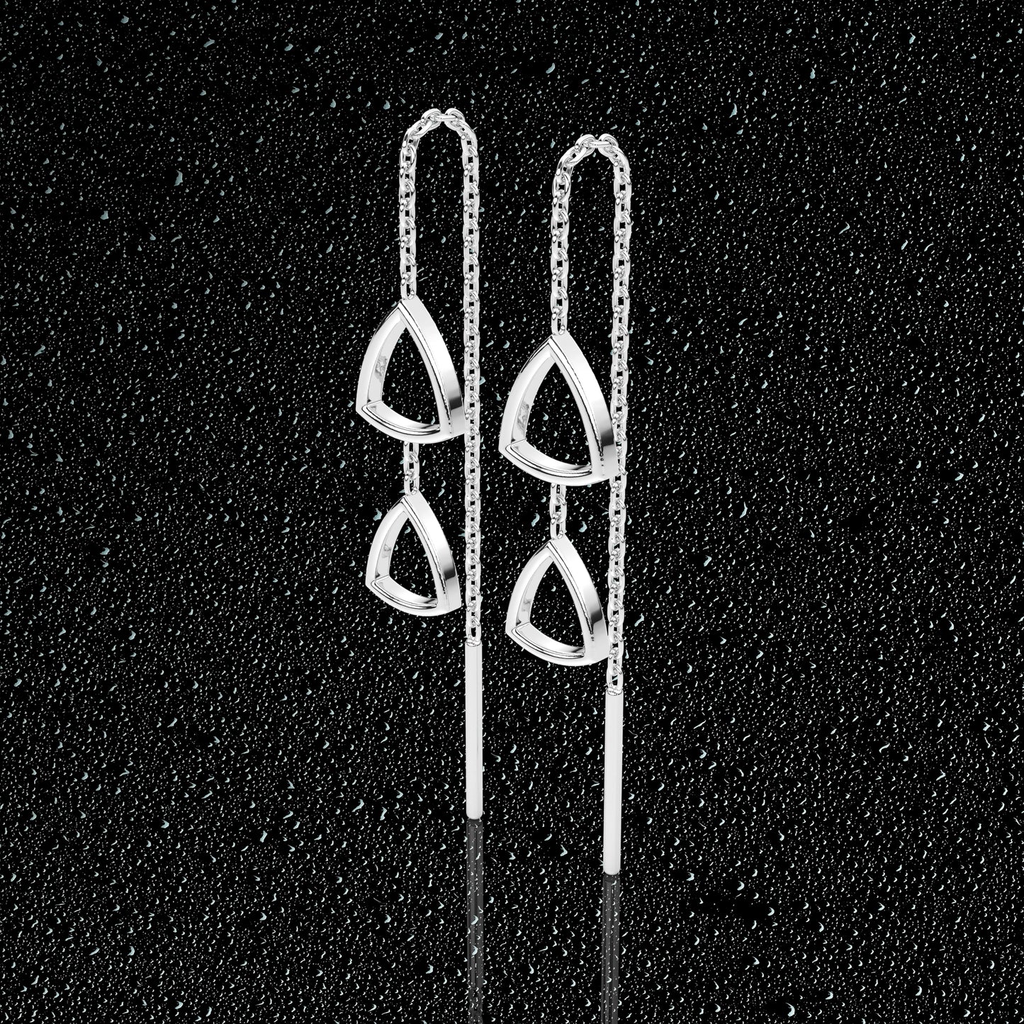 Geometric Sui Dhaga 925 silver Earring