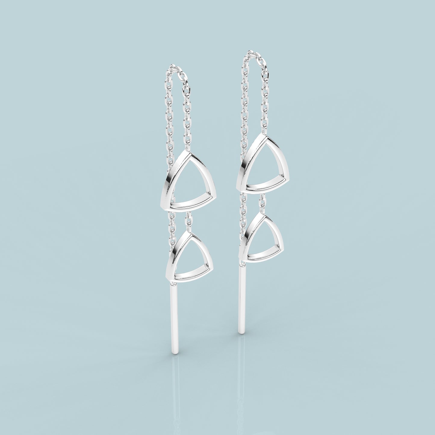 Geometric Sui Dhaga 925 silver Earring