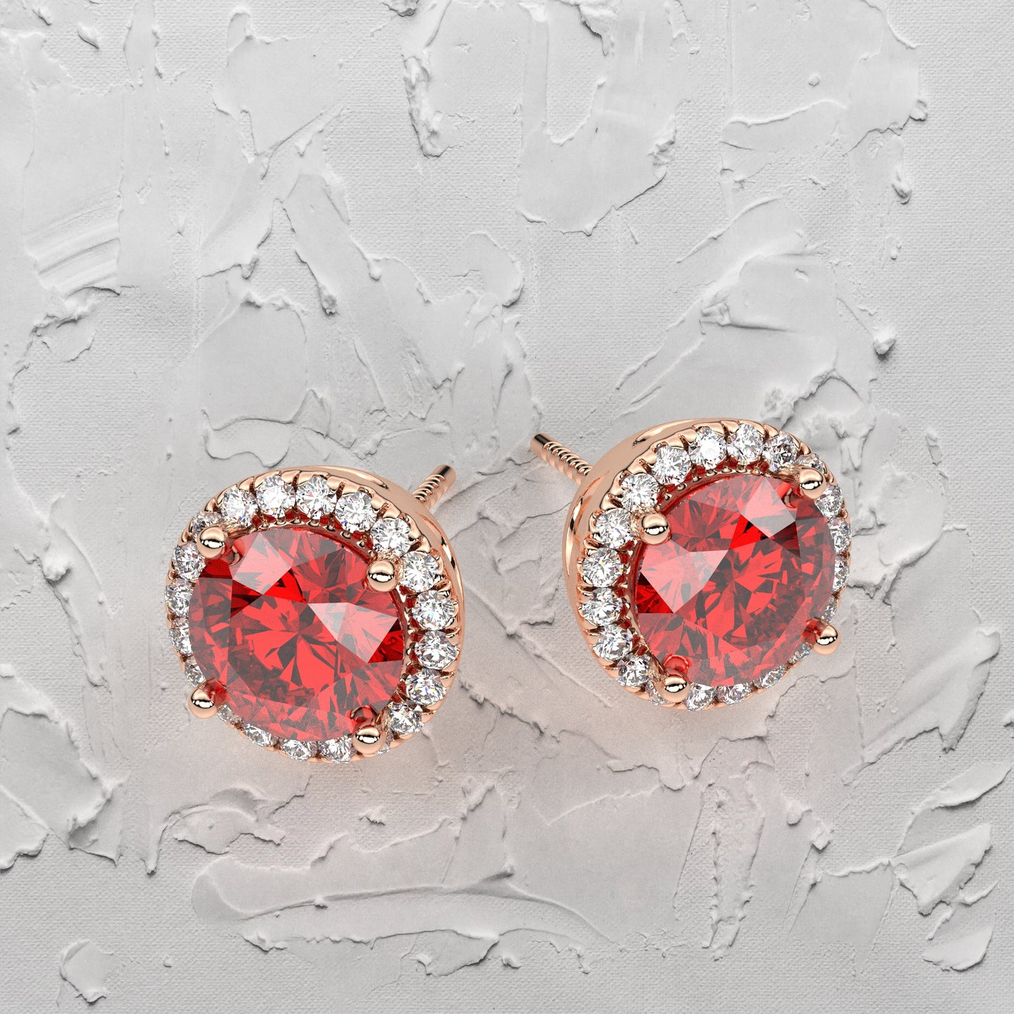 Ruby stone Avarta 925 Silver Earring