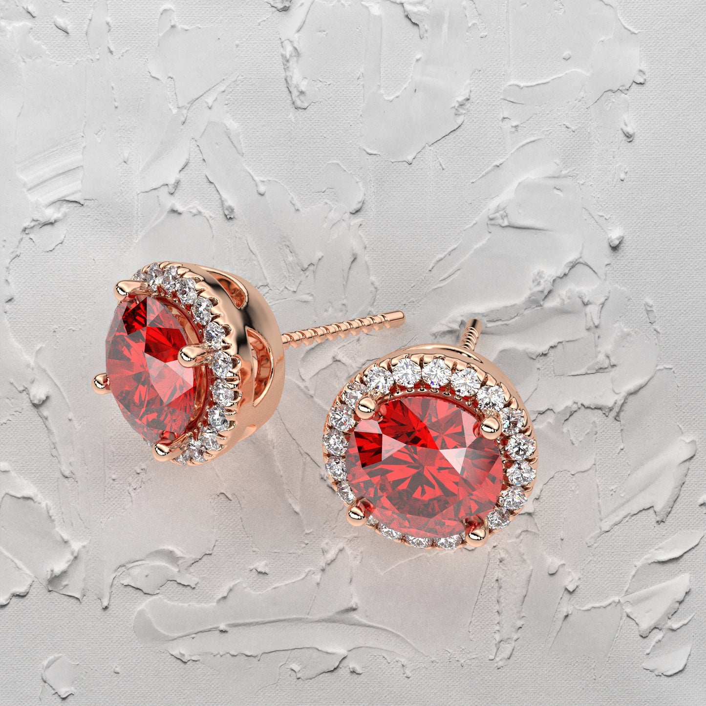 Ruby stone Avarta 925 Silver Earring
