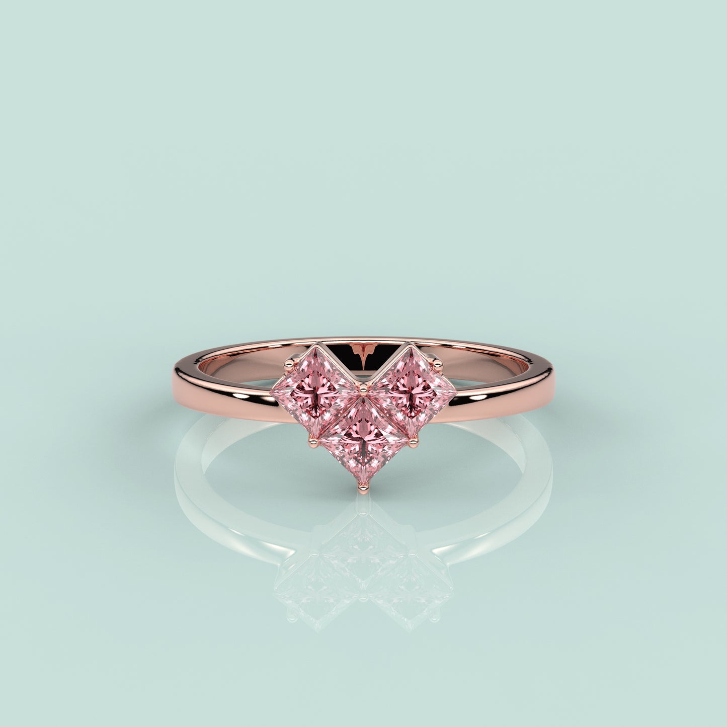 Fancy Heart 925 Silver Ring