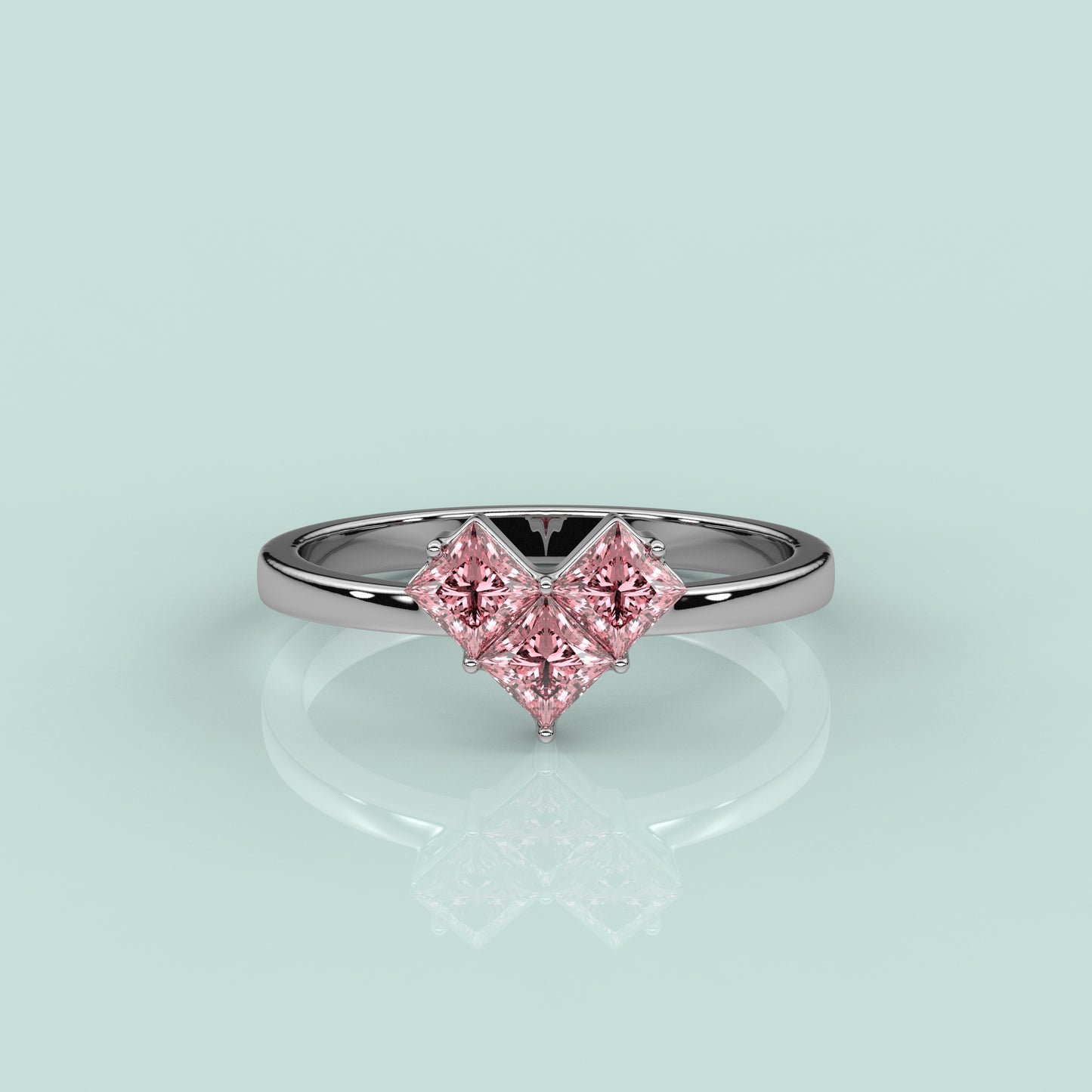 Fancy Heart 925 Silver Ring