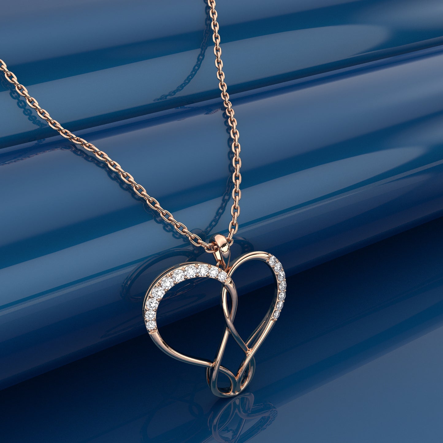 Bow Moissanite Diamond 925 Silver Necklace