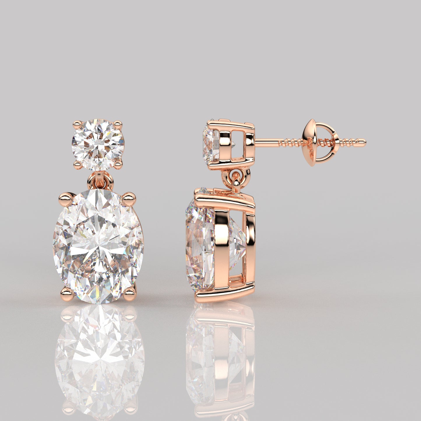 Siam 1 Carat Moissanite Diamond 925 Silver Earring