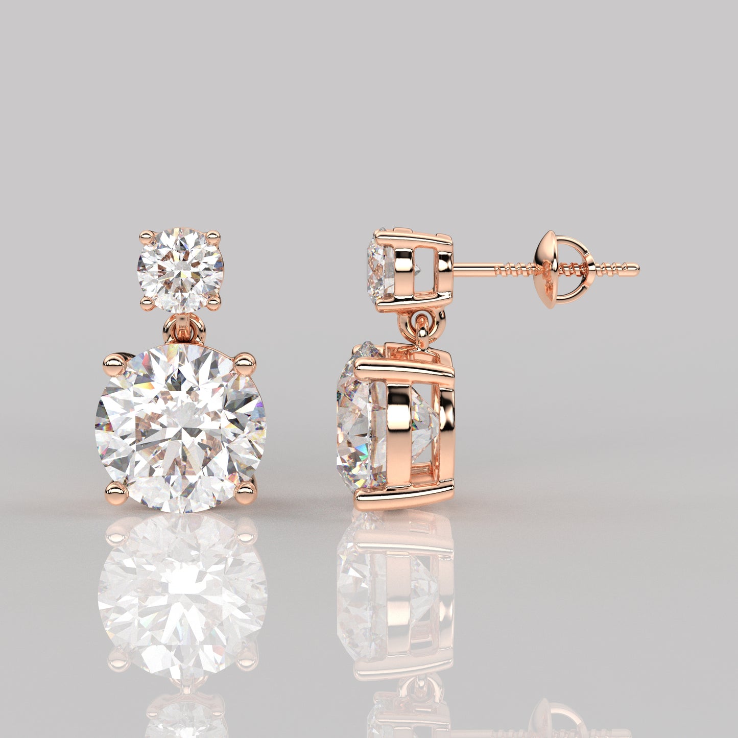 Peora 1 Carat Moissanite Diamond 925 Silver Earring