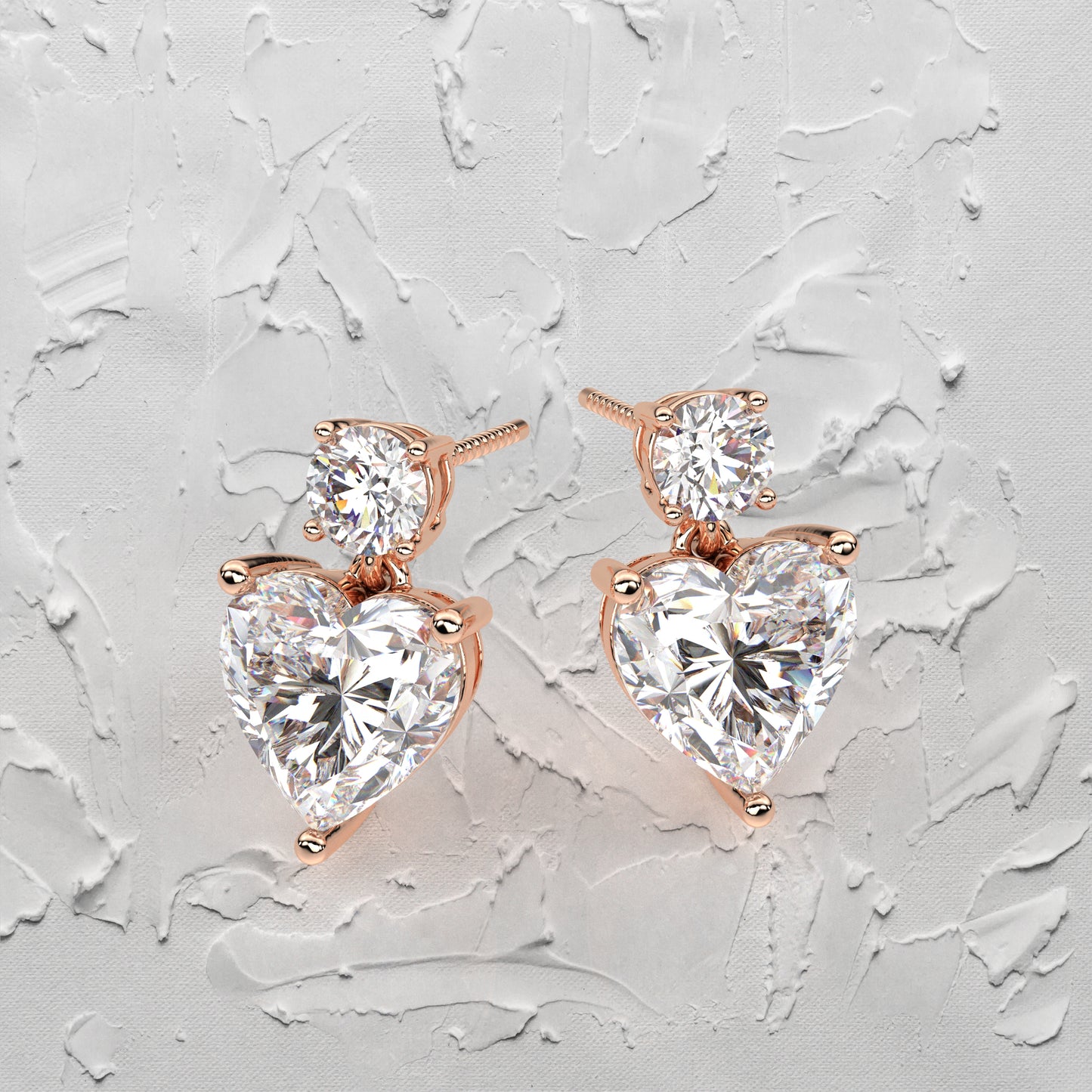 Ori Heart Moissanite Diamond 925 Silver Earring