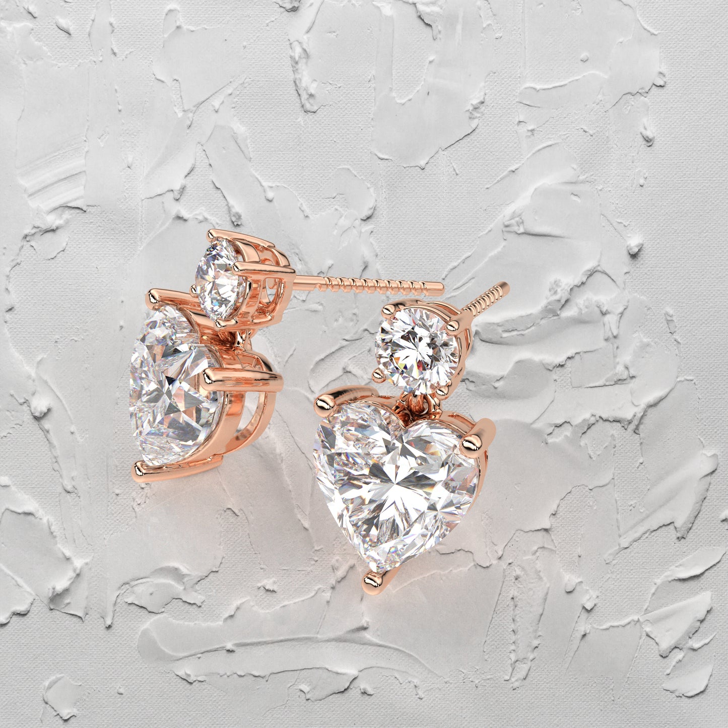 Ori Heart Moissanite Diamond 925 Silver Earring