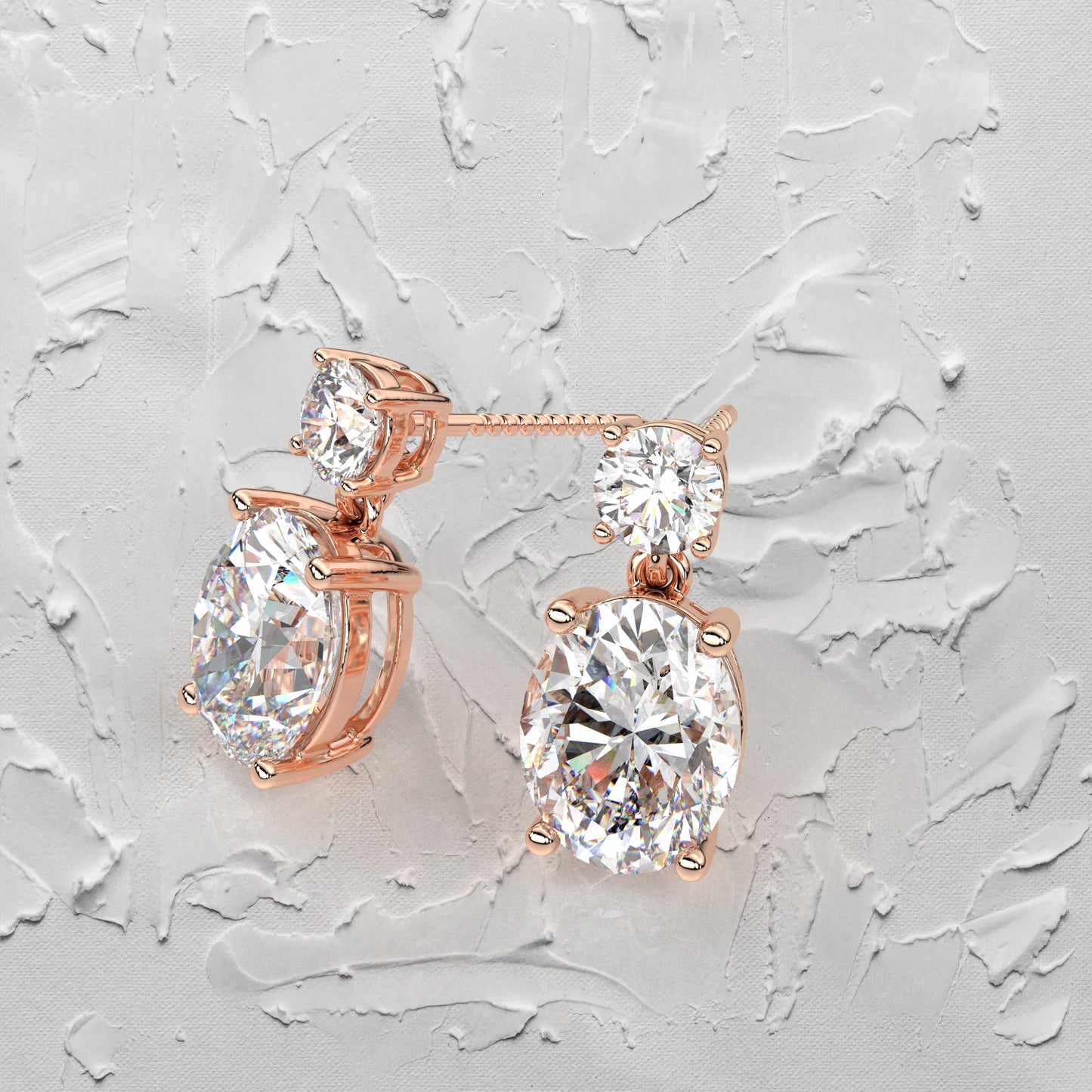 Siam 1 Carat Moissanite Diamond 925 Silver Earring