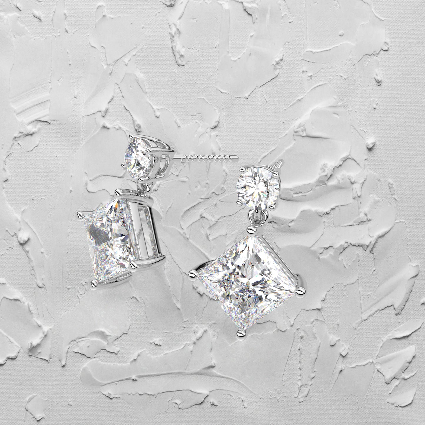 Empire Moissanite Diamond 925 Silver Earring