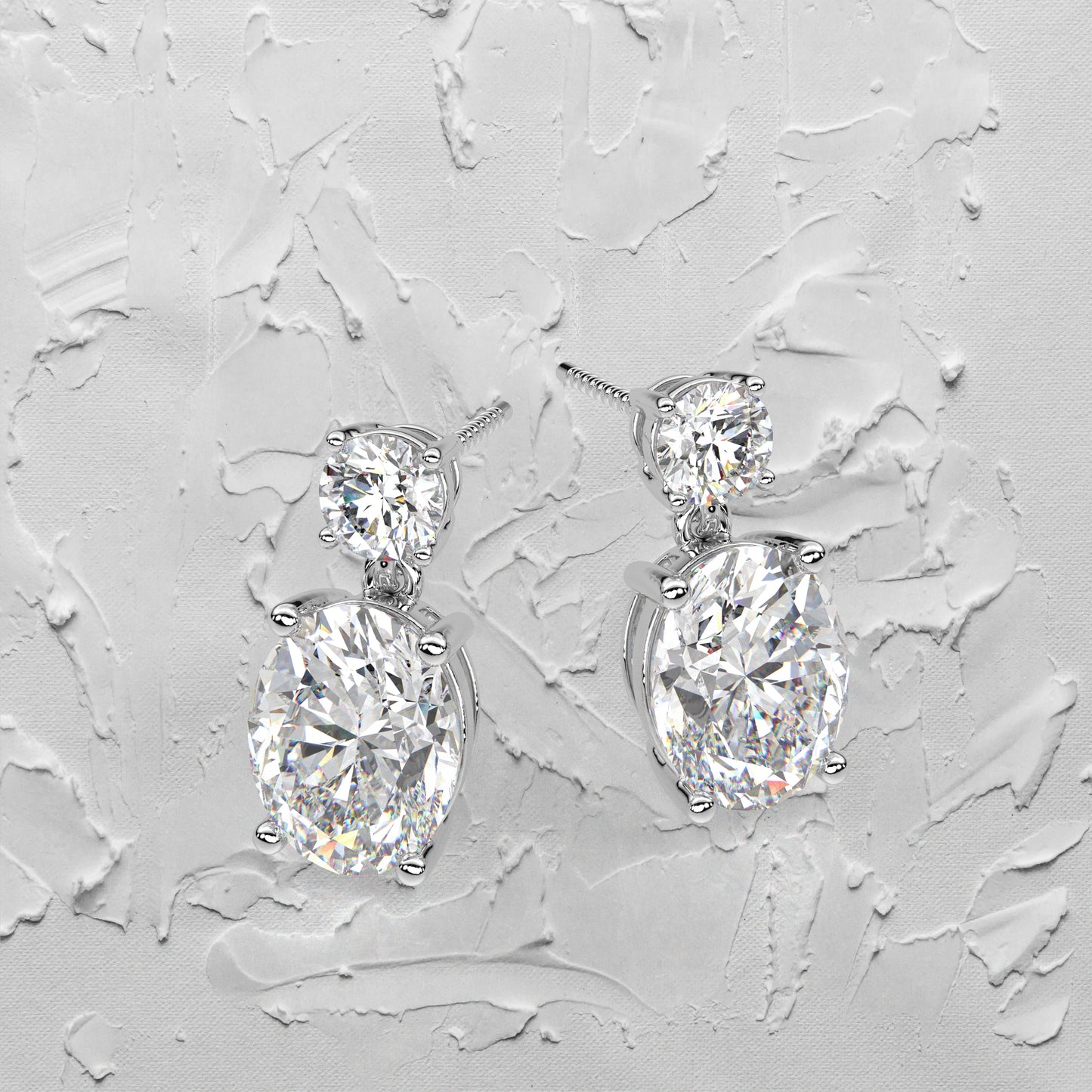 Siam 1 Carat Moissanite Diamond 925 Silver Earring