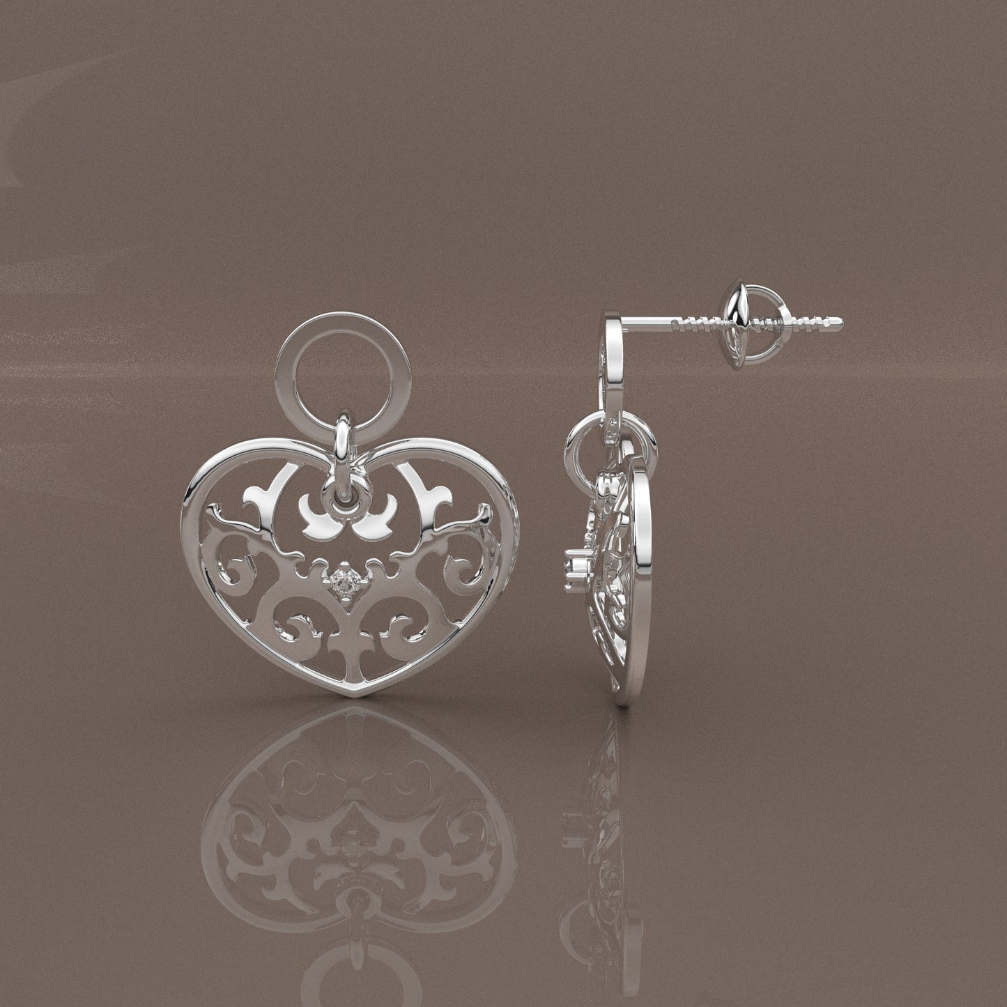 Earship Moissanite Diamond 925 Silver Earring